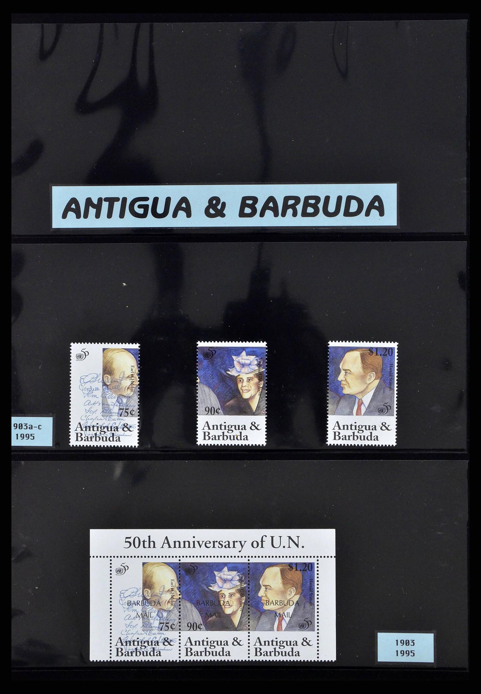37773 0014 - Postzegelverzameling 37773 Motief 50 jaar VN 1995.