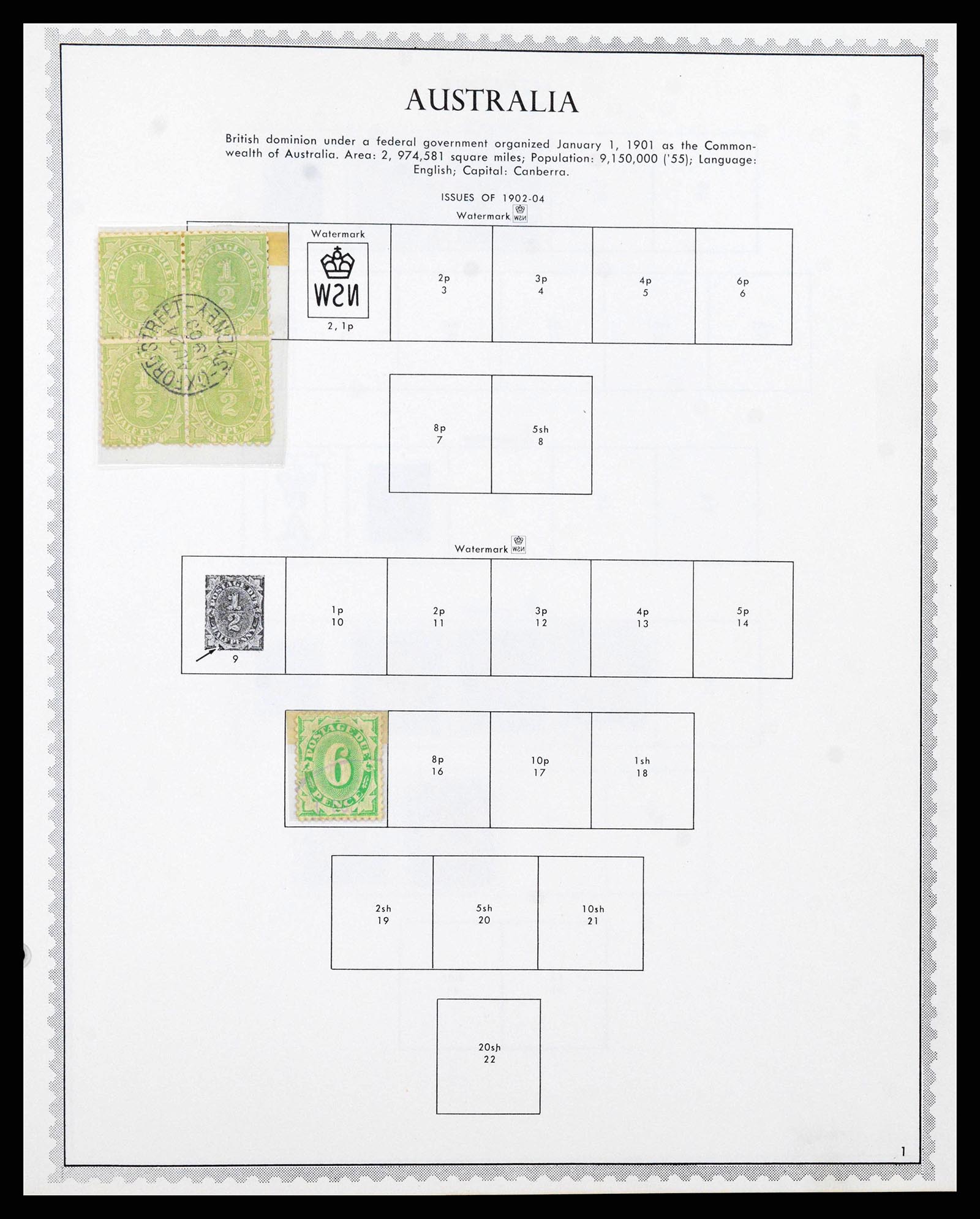 37774 0003 - Postzegelverzameling 37774 Australië en gebieden 1913-1998.