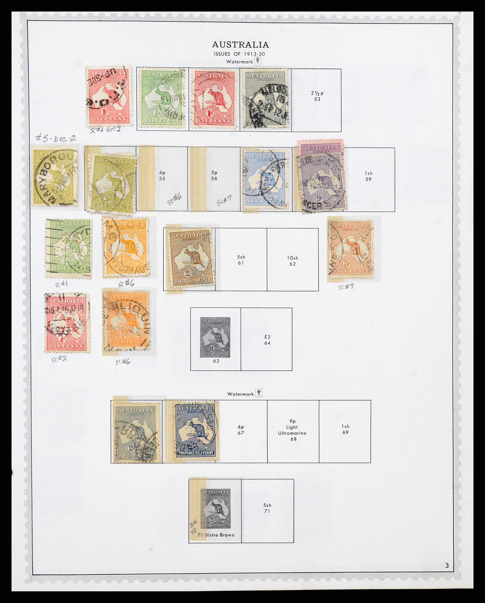 37774 0005 - Postzegelverzameling 37774 Australië en gebieden 1913-1998.
