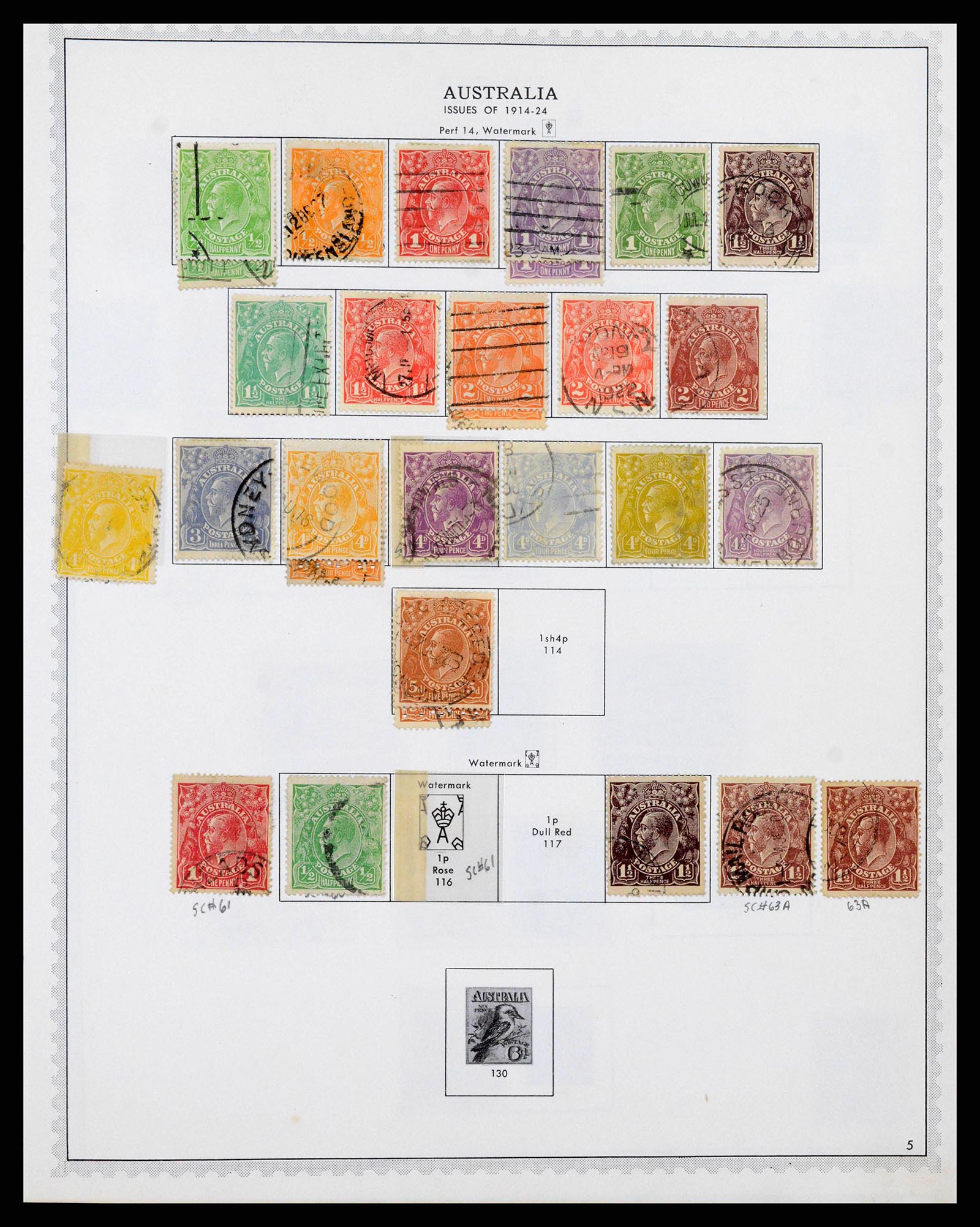 37774 0007 - Postzegelverzameling 37774 Australië en gebieden 1913-1998.
