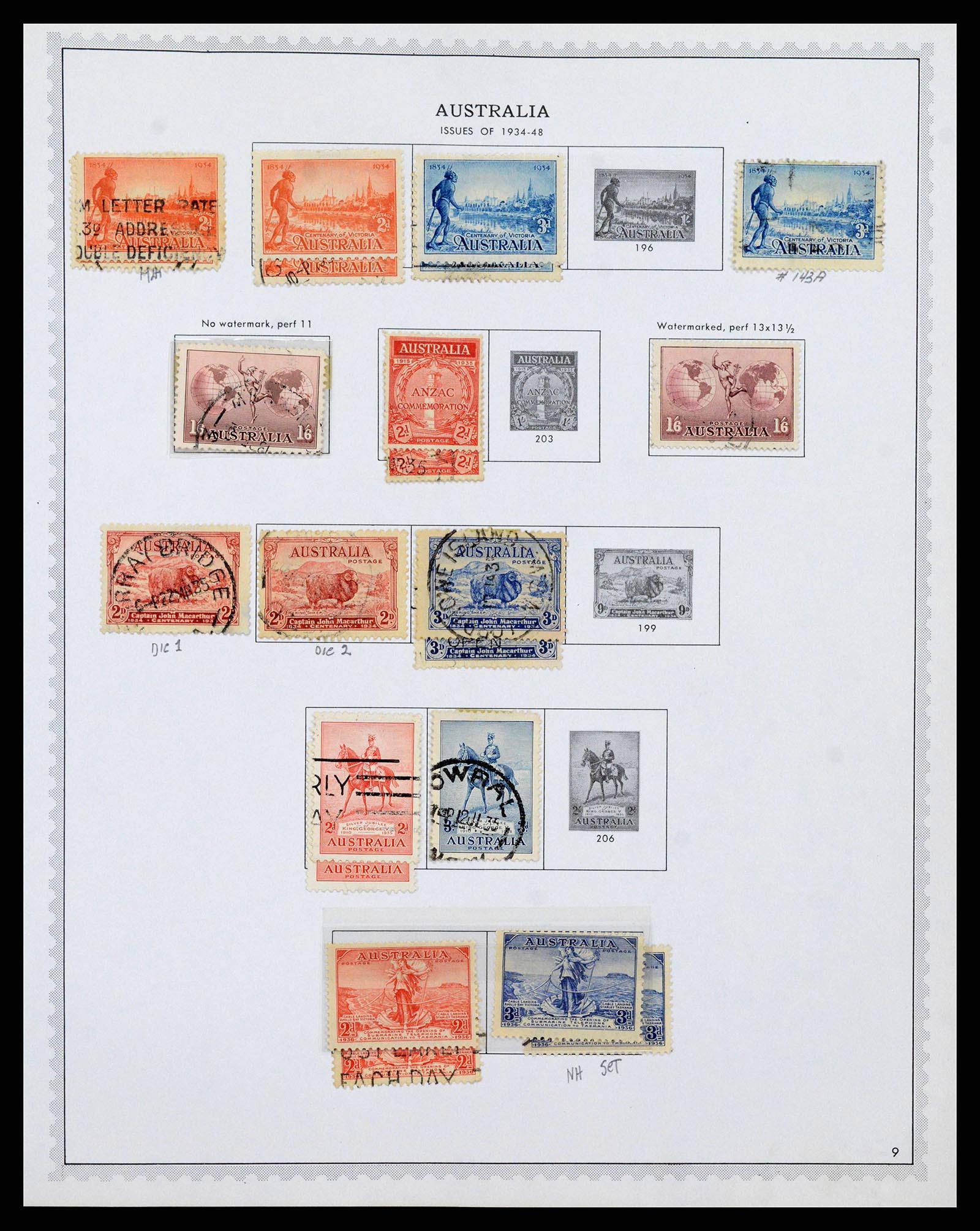 37774 0011 - Postzegelverzameling 37774 Australië en gebieden 1913-1998.