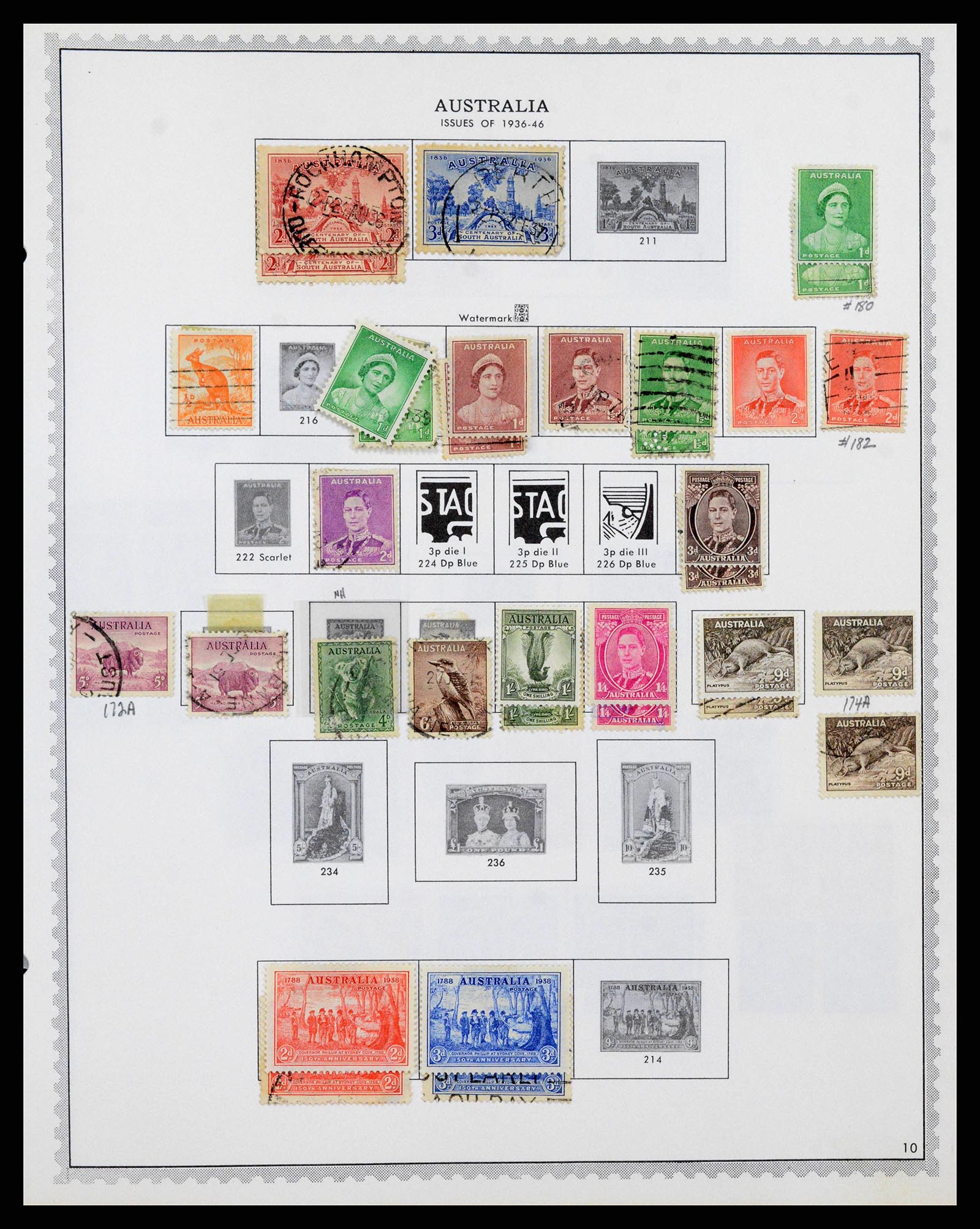 37774 0012 - Postzegelverzameling 37774 Australië en gebieden 1913-1998.