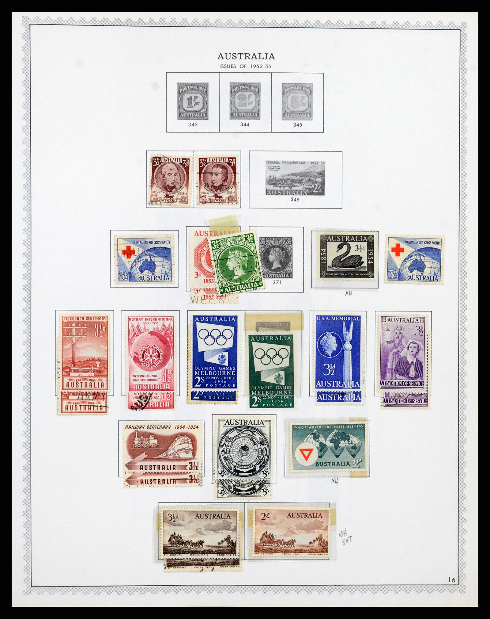 37774 0019 - Postzegelverzameling 37774 Australië en gebieden 1913-1998.