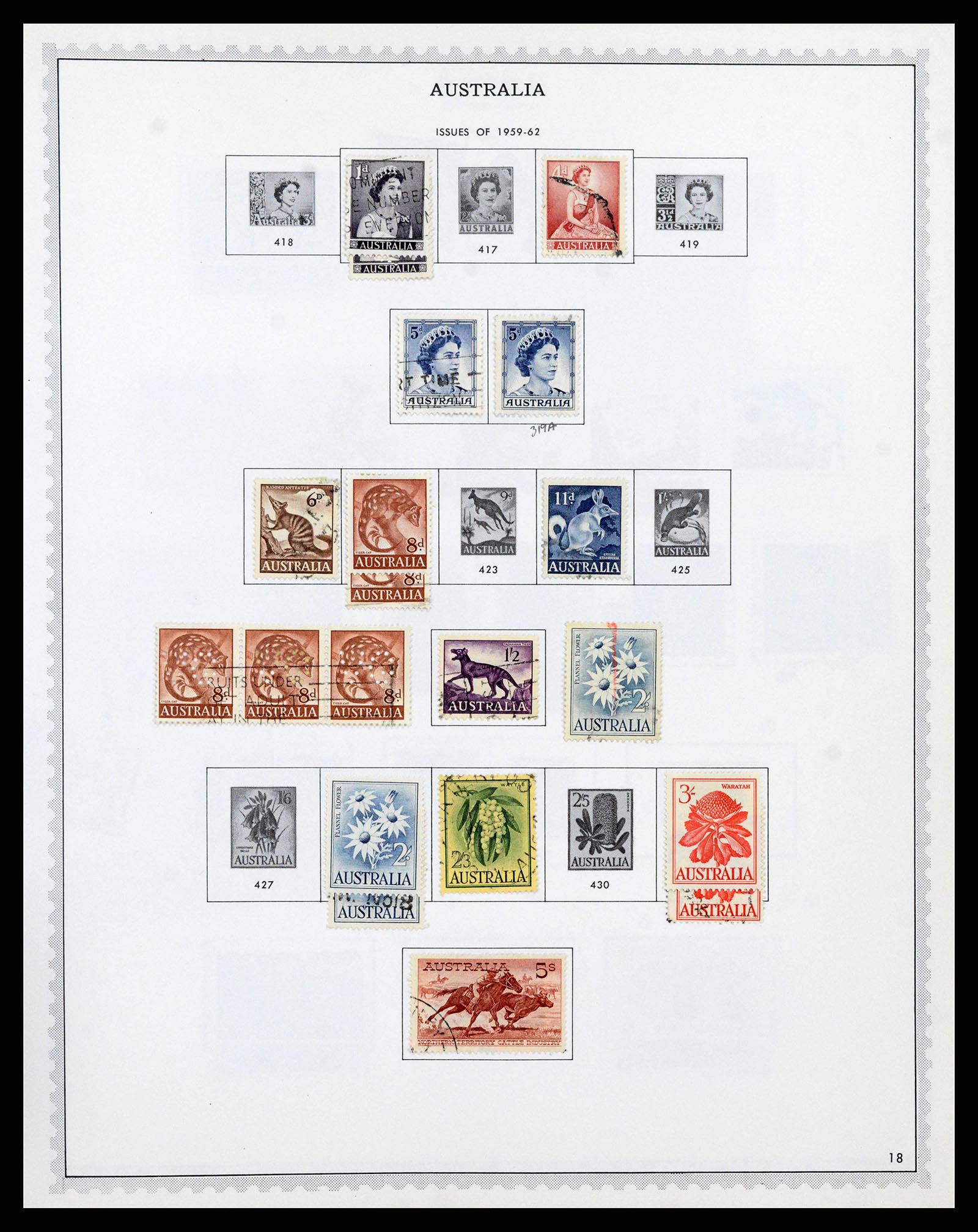 37774 0022 - Postzegelverzameling 37774 Australië en gebieden 1913-1998.
