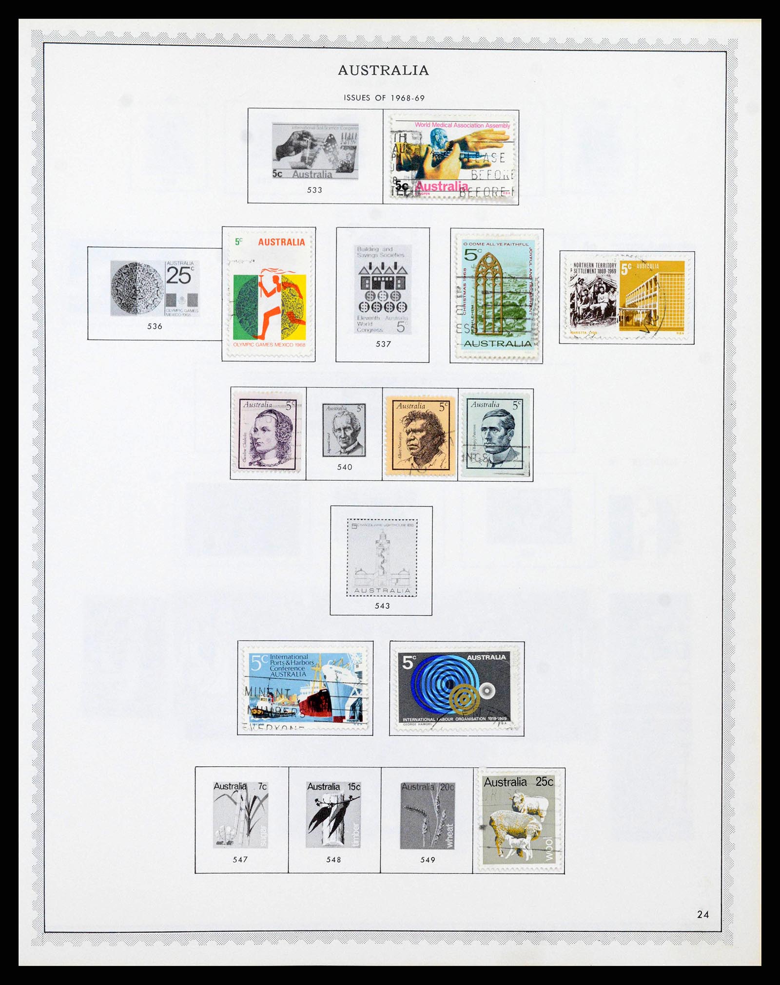 37774 0028 - Postzegelverzameling 37774 Australië en gebieden 1913-1998.
