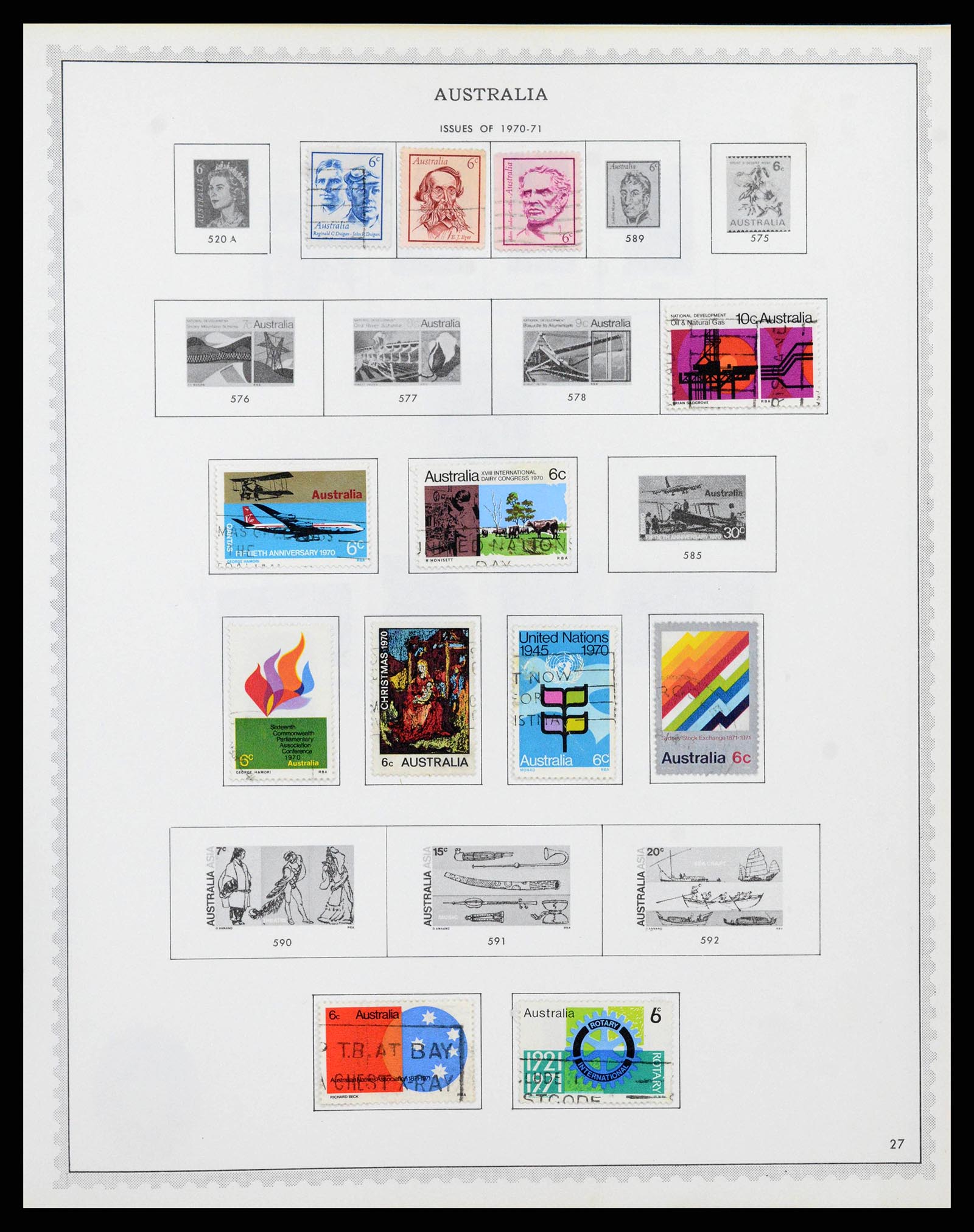 37774 0030 - Postzegelverzameling 37774 Australië en gebieden 1913-1998.