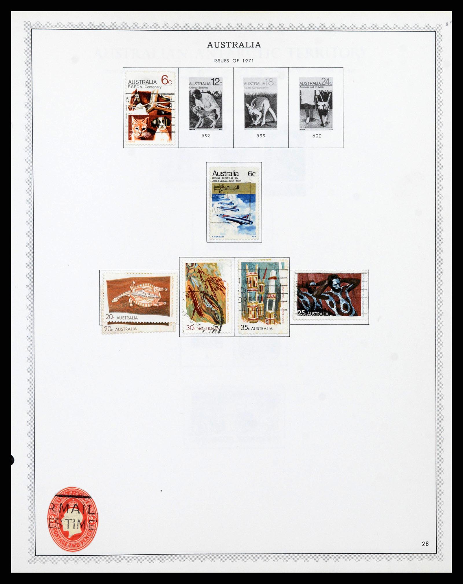 37774 0031 - Postzegelverzameling 37774 Australië en gebieden 1913-1998.