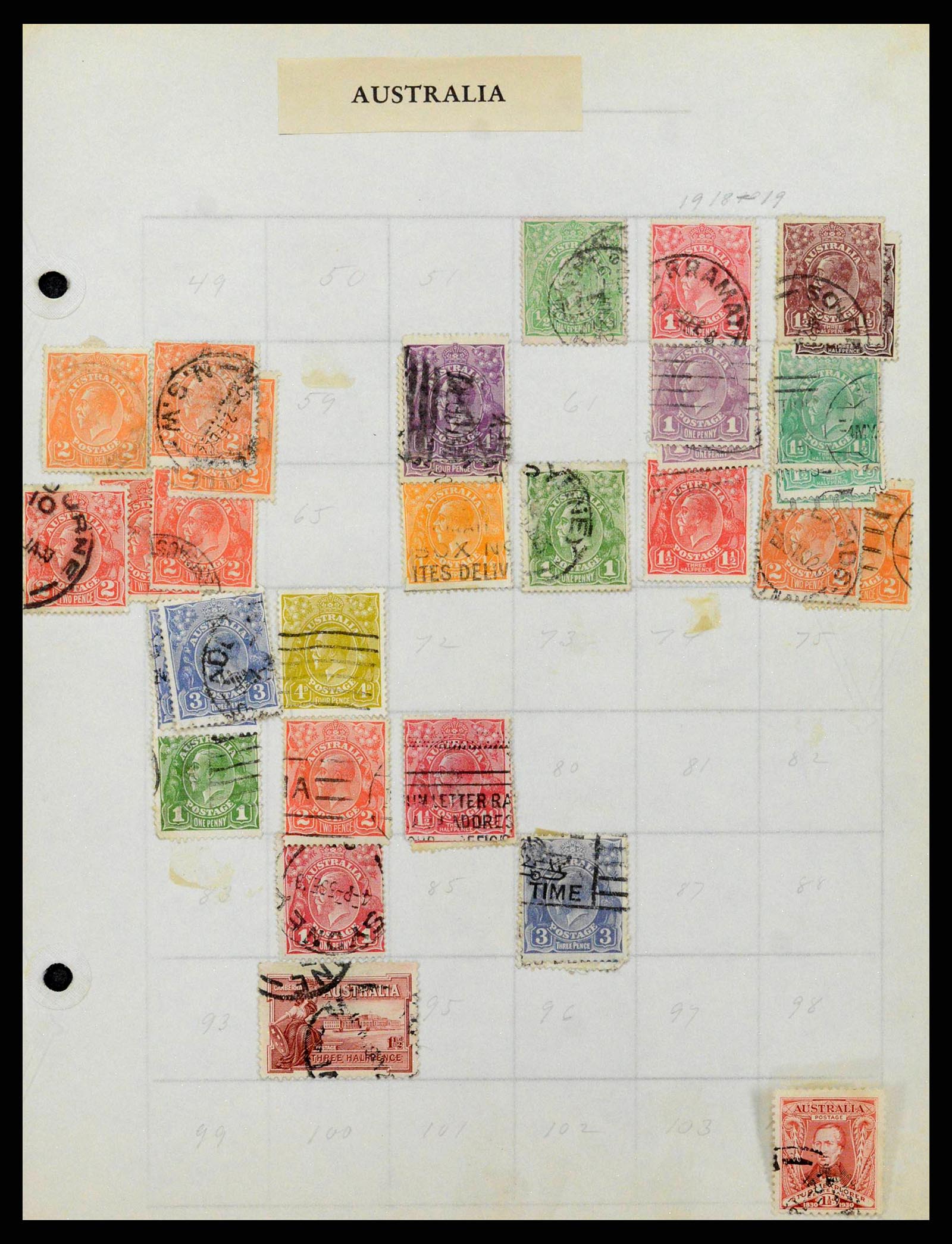 37774 0523 - Stamp collection 37774 Australia and territories 1913-1998.