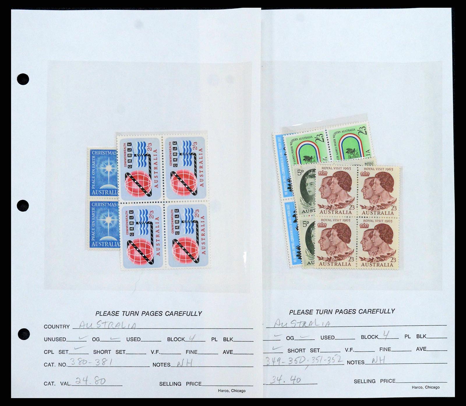 37774 0544 - Postzegelverzameling 37774 Australië en gebieden 1913-1998.