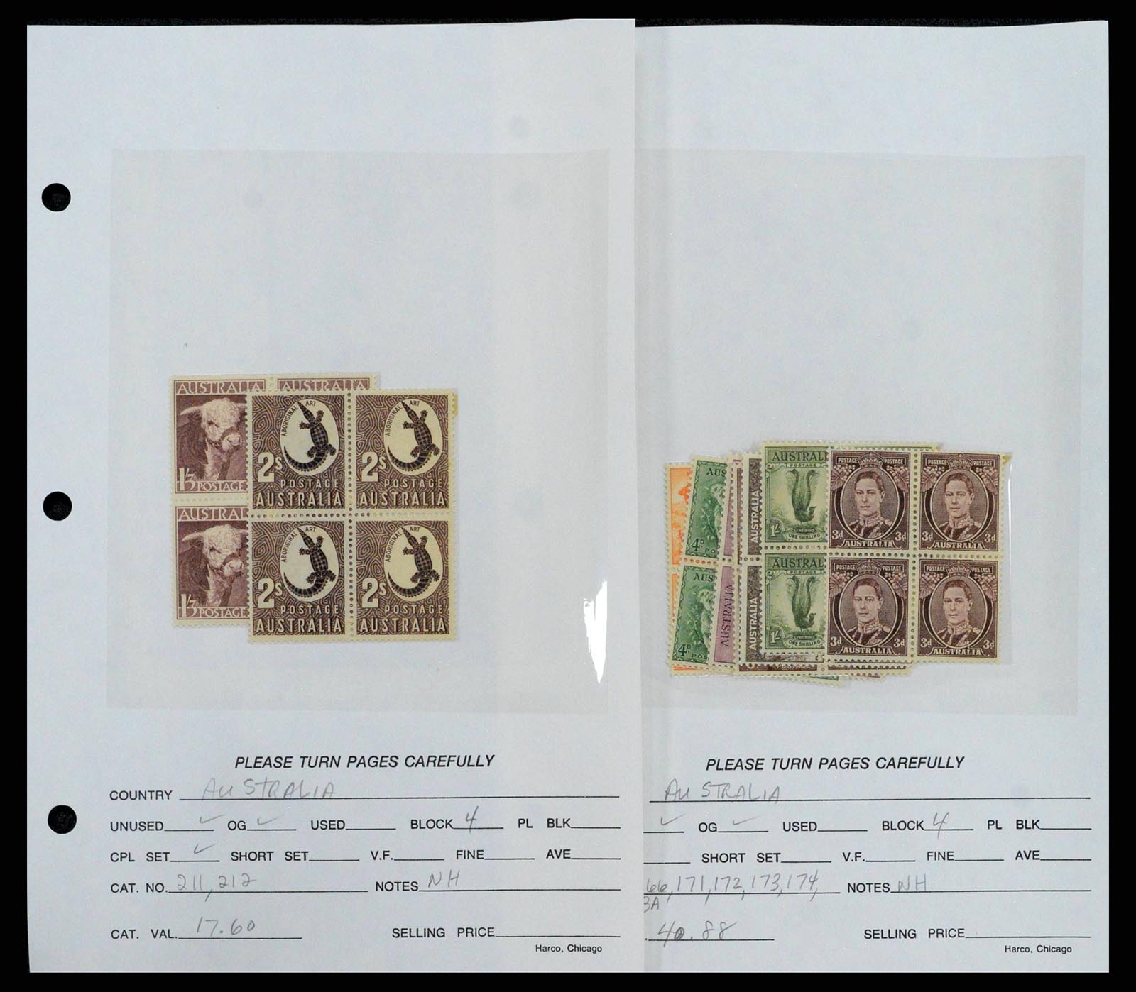 37774 0547 - Postzegelverzameling 37774 Australië en gebieden 1913-1998.