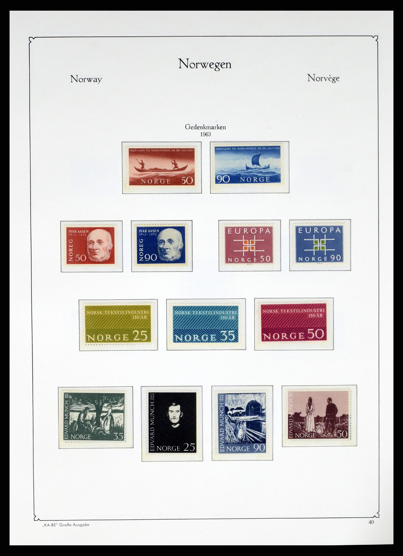 37788 040 - Postzegelverzameling 37788 Noorwegen 1855-2006.