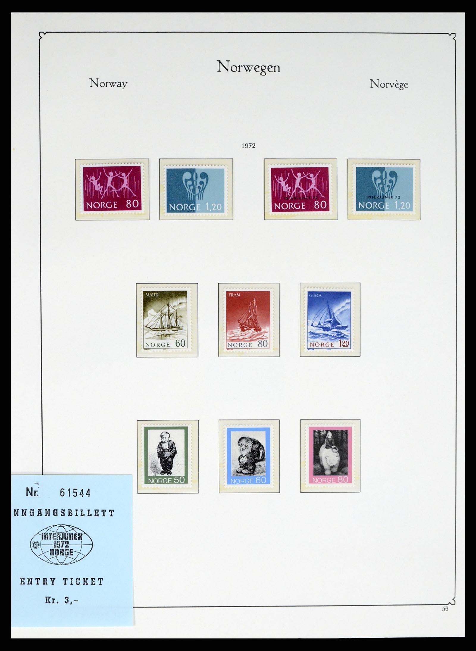 37788 056 - Postzegelverzameling 37788 Noorwegen 1855-2006.