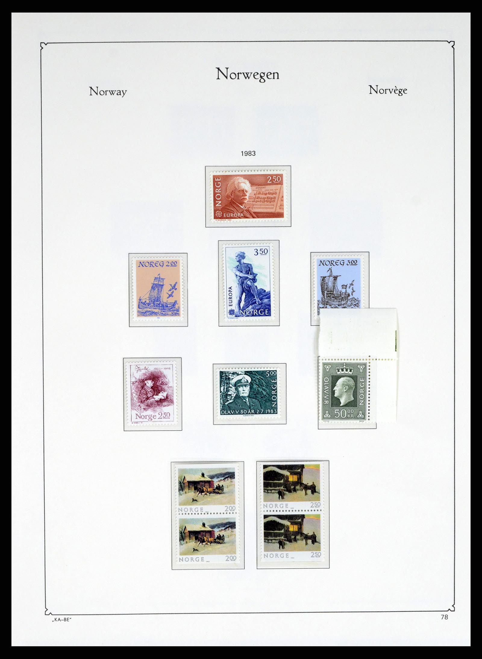 37788 078 - Postzegelverzameling 37788 Noorwegen 1855-2006.