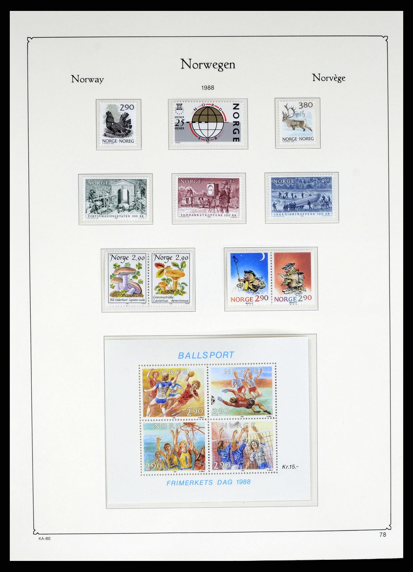 37788 088 - Postzegelverzameling 37788 Noorwegen 1855-2006.