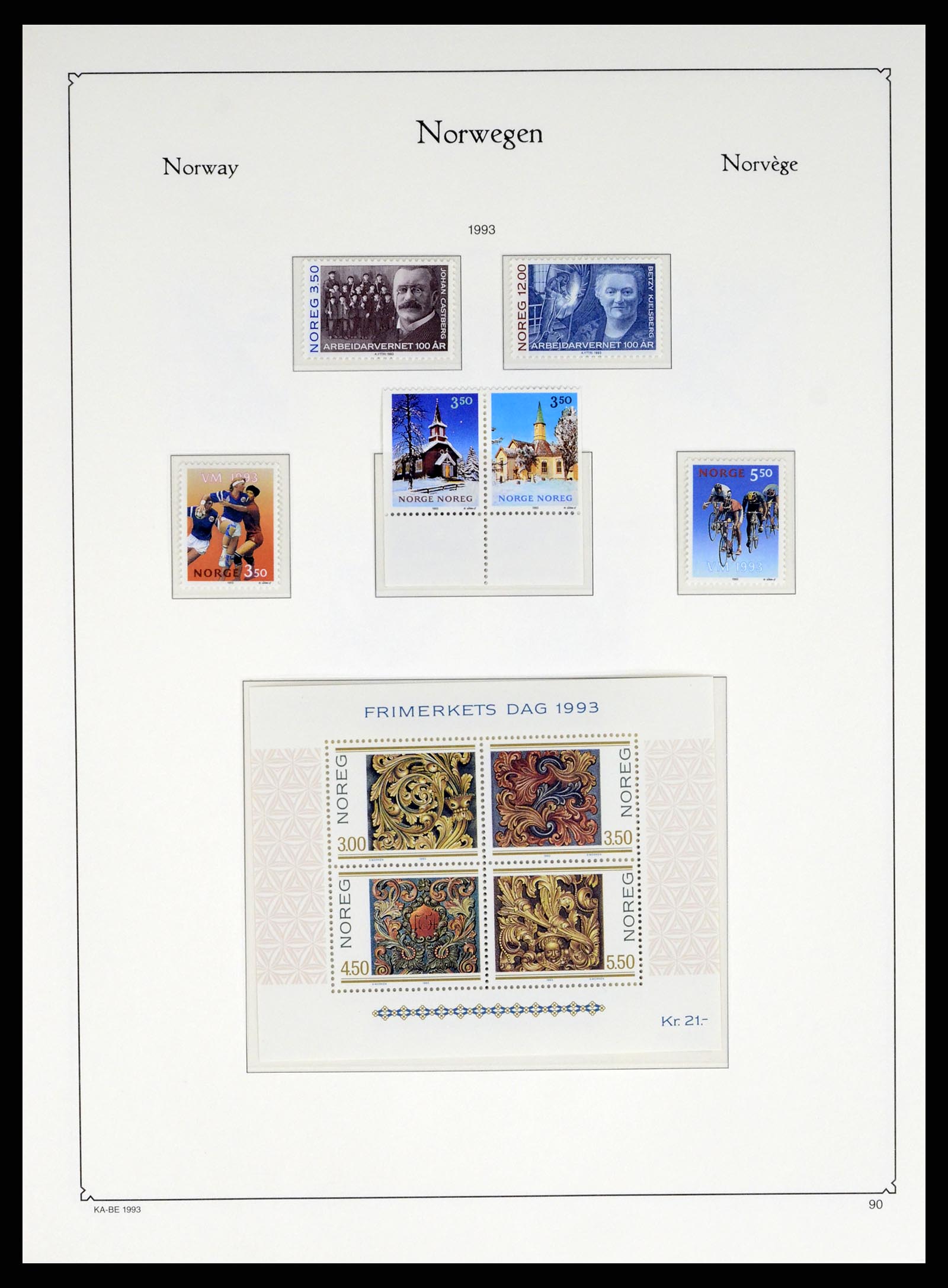 37788 101 - Stamp Collection 37788 Norway 1855-2006.
