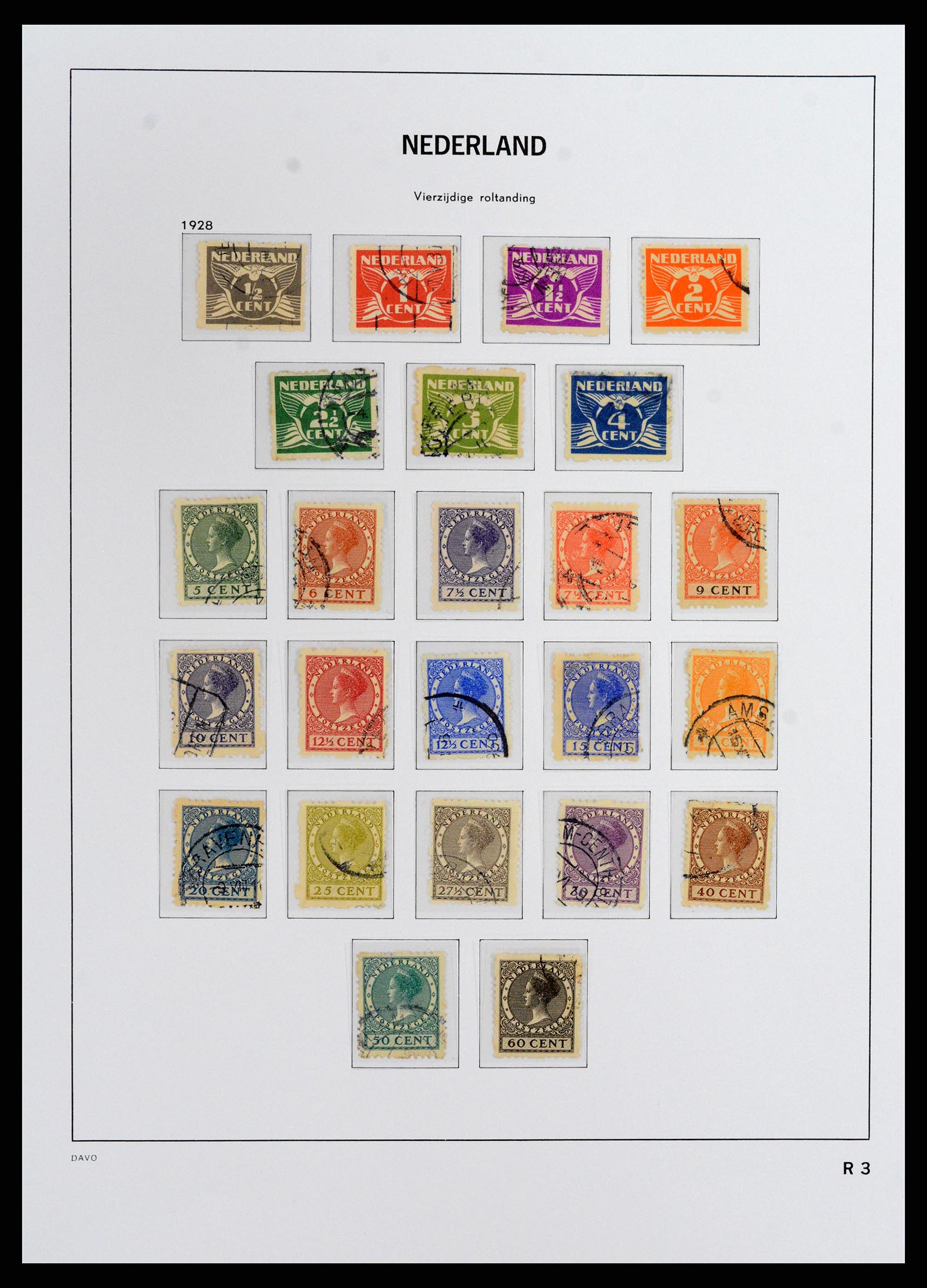 37792 003 - Postzegelverzameling 37792 Nederland roltanding 1925-1933.