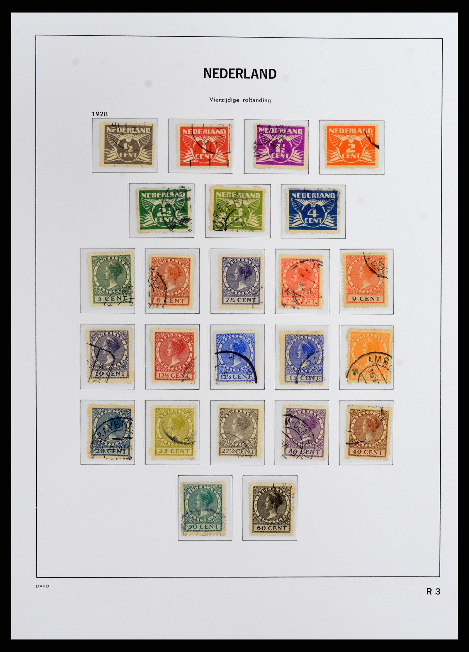 37792 003 - Postzegelverzameling 37792 Nederland roltanding 1925-1933. 37792 003 - Postzegelverzameling 37792 Nederland roltanding 1925-1933.