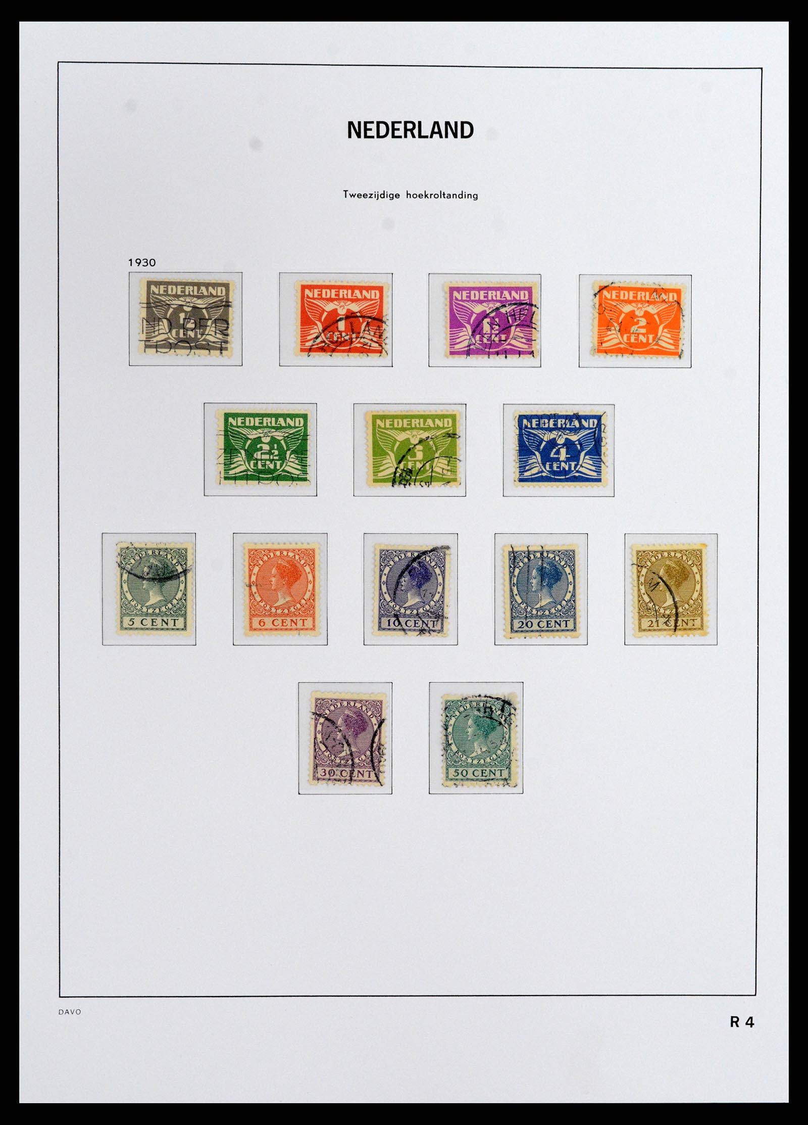 37792 004 - Postzegelverzameling 37792 Nederland roltanding 1925-1933.