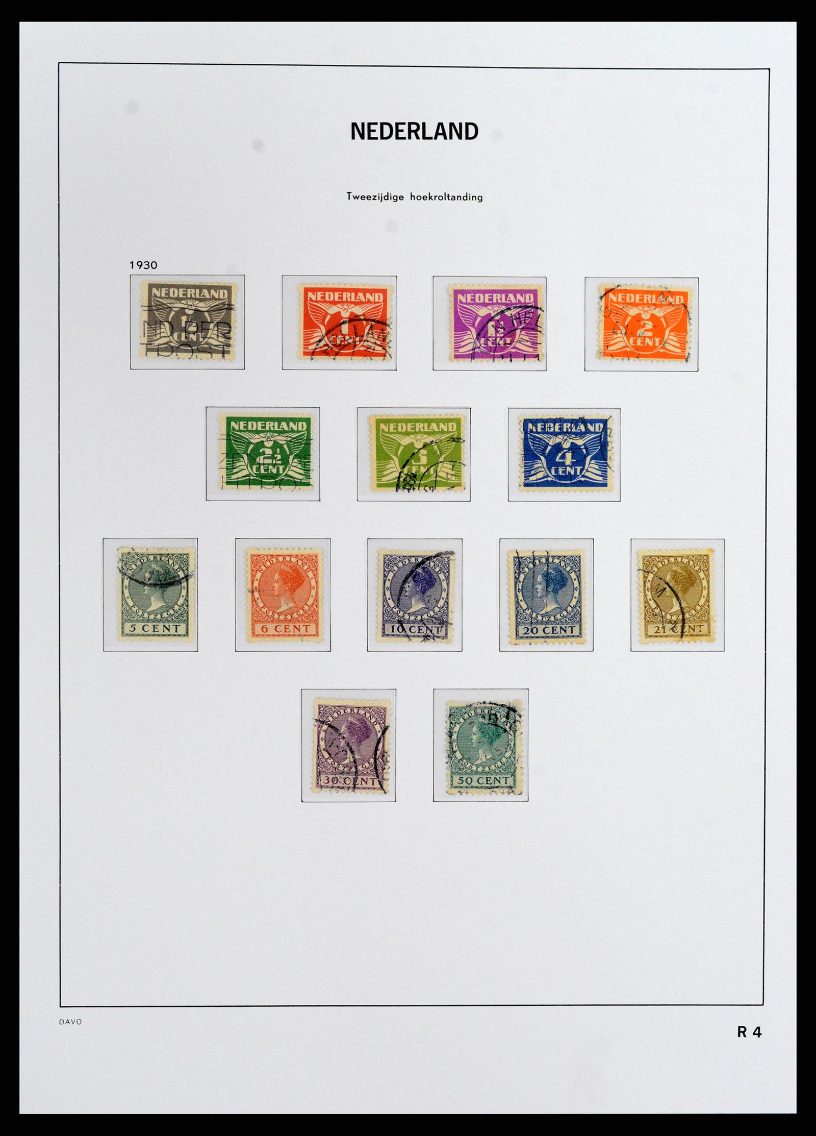 37792 004 - Postzegelverzameling 37792 Nederland roltanding 1925-1933. 37792 004 - Postzegelverzameling 37792 Nederland roltanding 1925-1933.