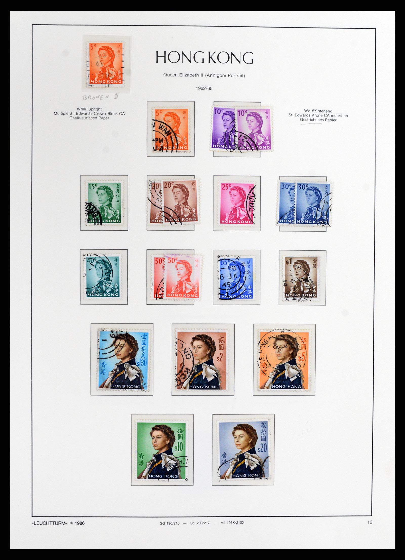 37795 020 - Postzegelverzameling 37795 Hongkong 1862-1984.