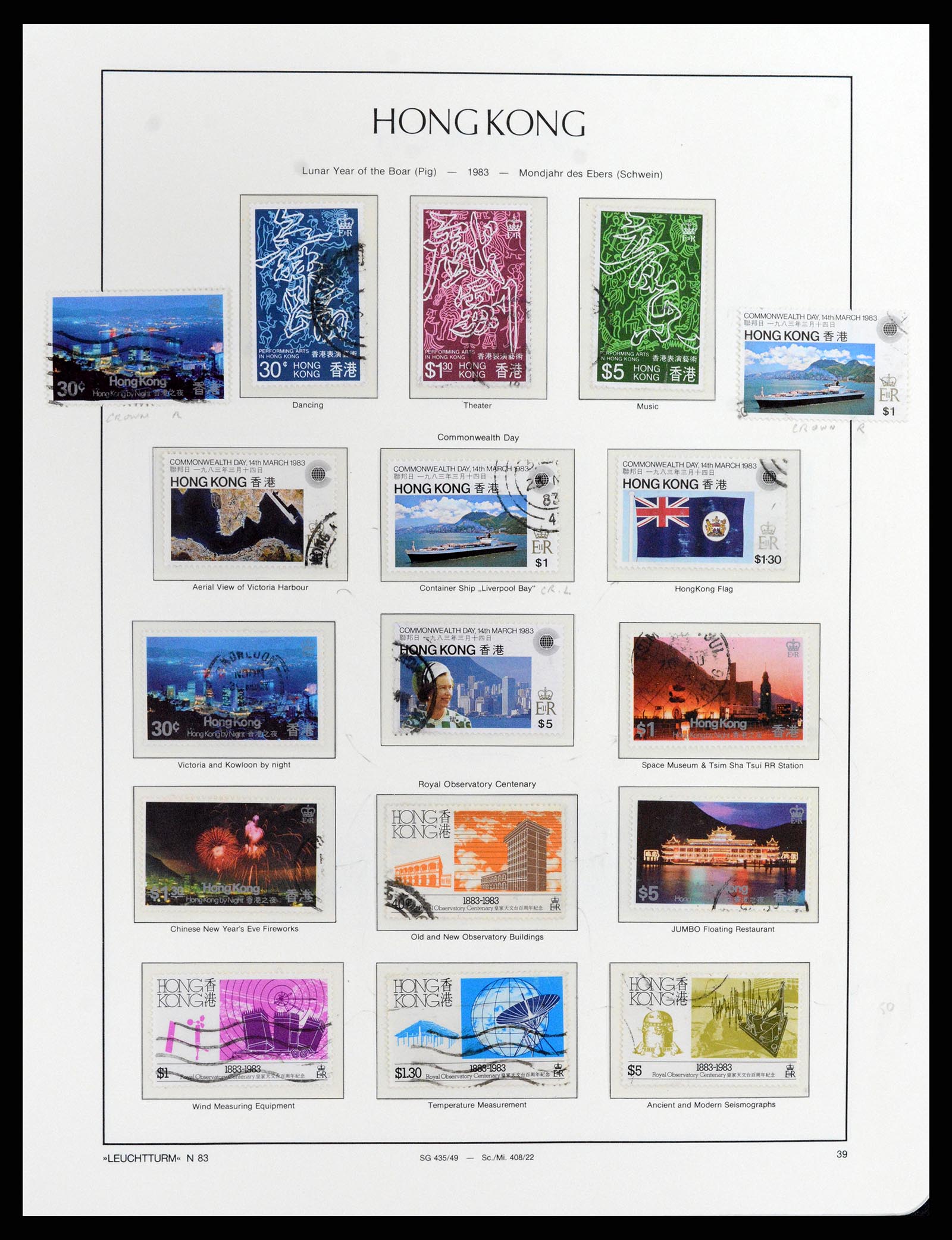 37795 040 - Stamp Collection 37795 Hong Kong 1862-1984.
