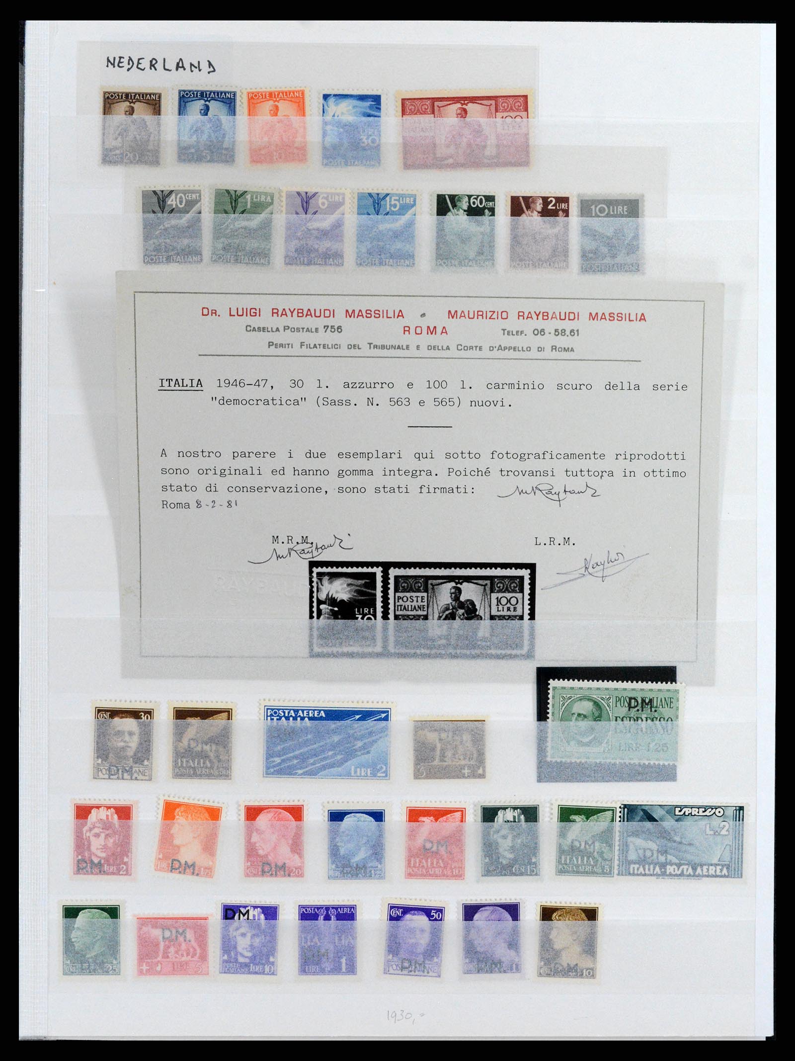 37796 004 - Stamp Collection 37796 Italy 1945-1960.