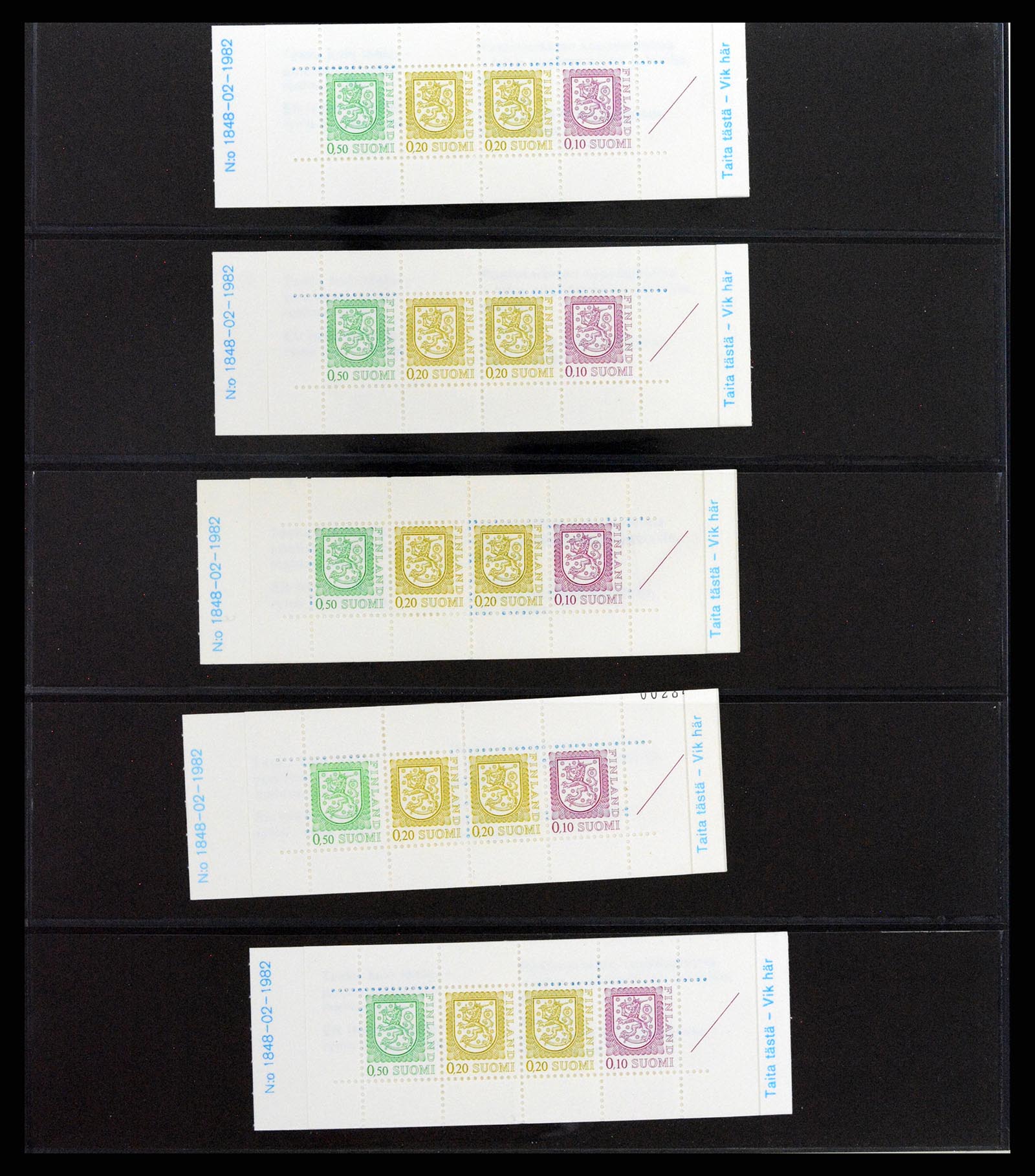 37798 015 - Postzegelverzameling 37798 Finland postzegelboekjes 1952-2005.