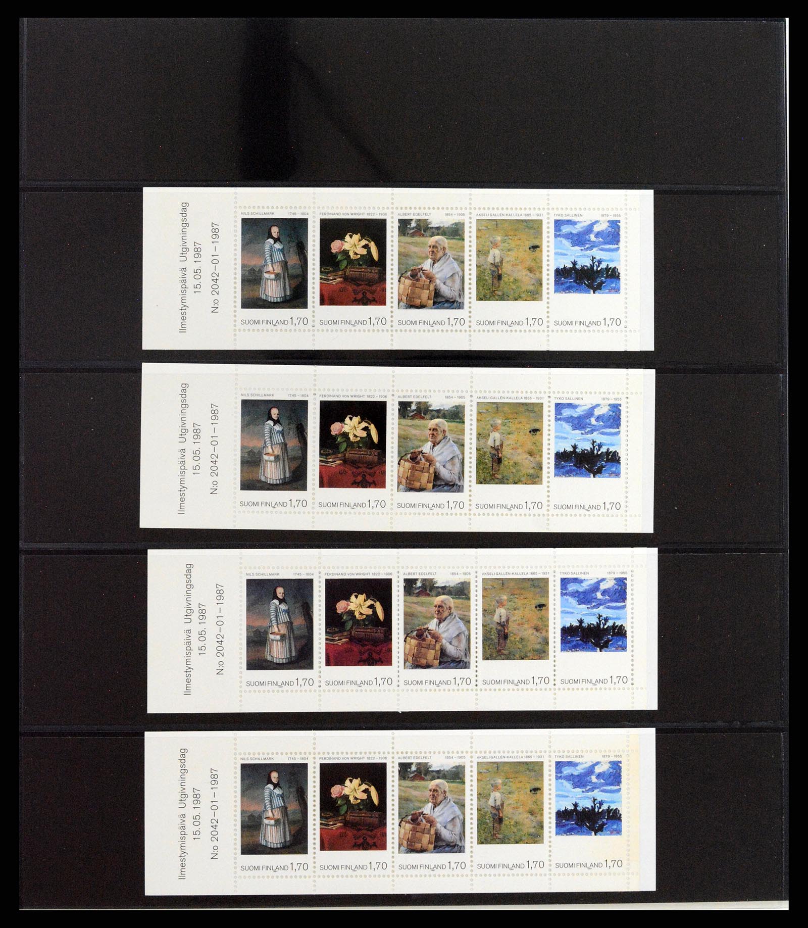 37798 023 - Postzegelverzameling 37798 Finland postzegelboekjes 1952-2005.
