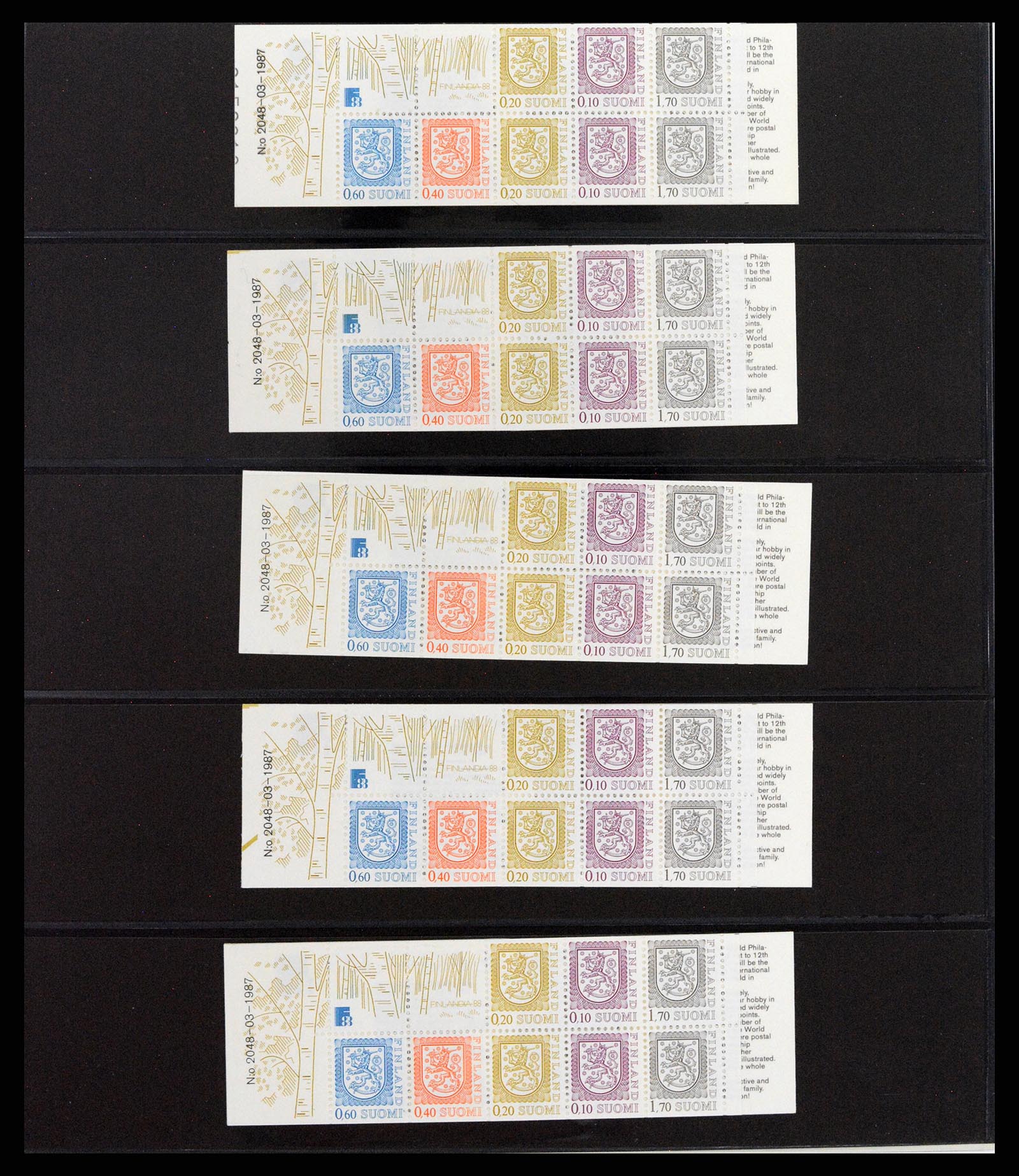 37798 024 - Postzegelverzameling 37798 Finland postzegelboekjes 1952-2005.