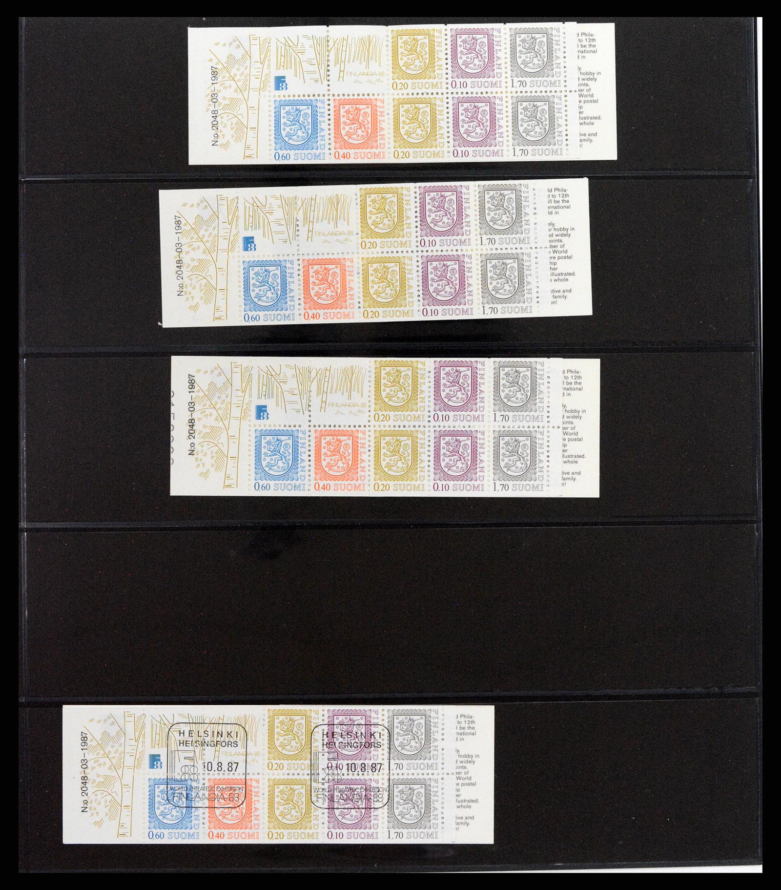 37798 025 - Postzegelverzameling 37798 Finland postzegelboekjes 1952-2005.