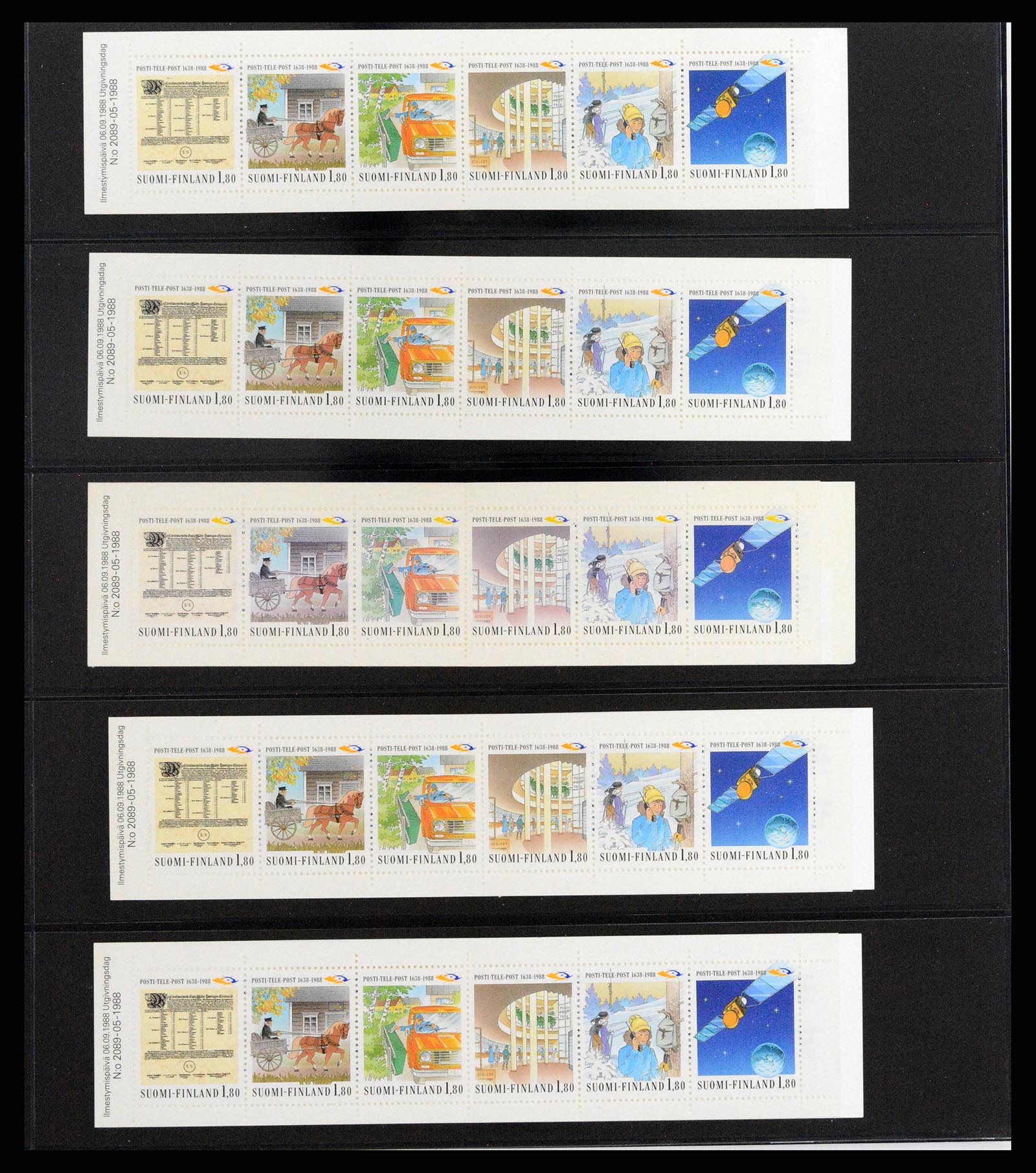 37798 028 - Postzegelverzameling 37798 Finland postzegelboekjes 1952-2005.