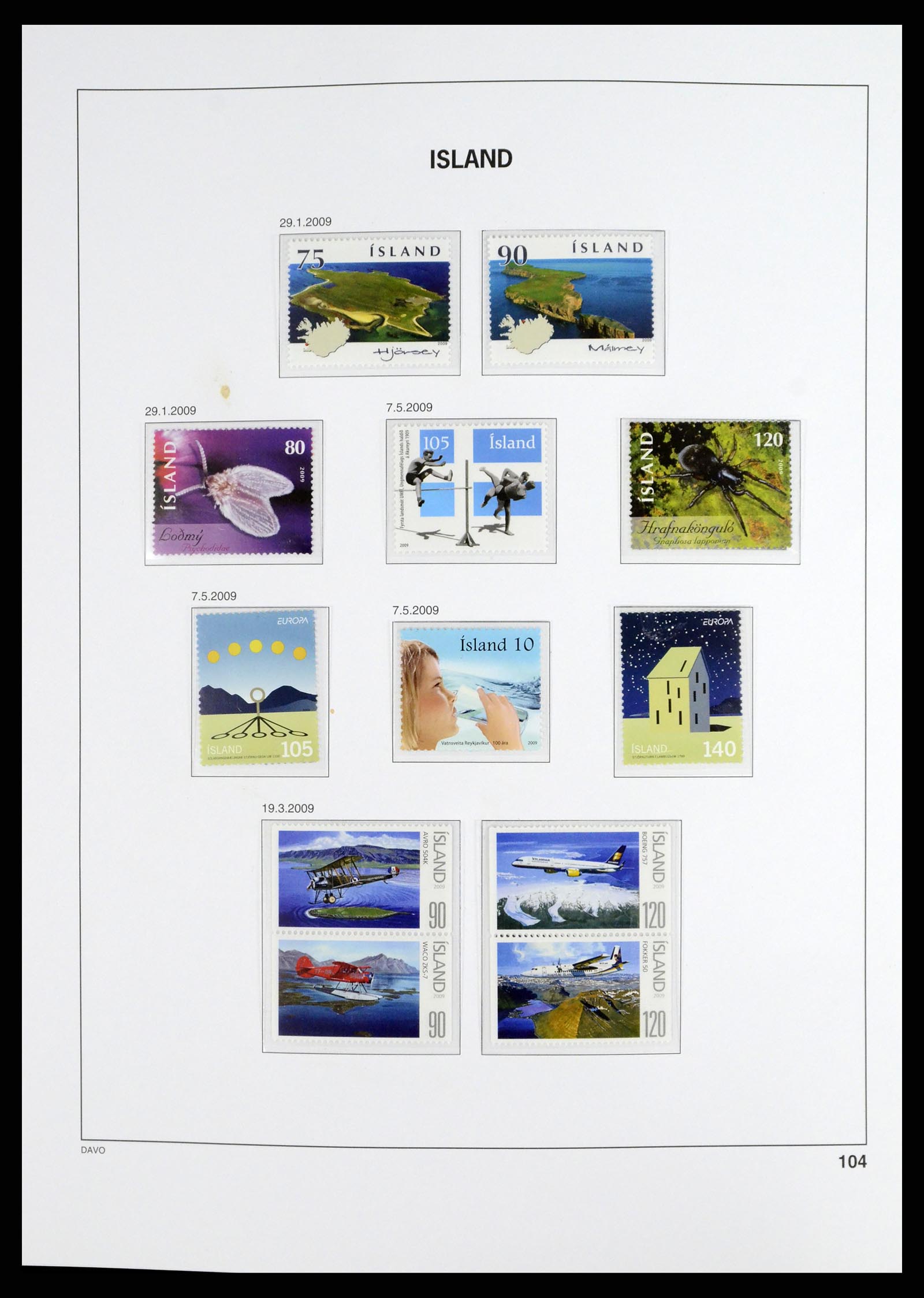 37799 144 - Stamp Collection 37799 Iceland 1873-2019!