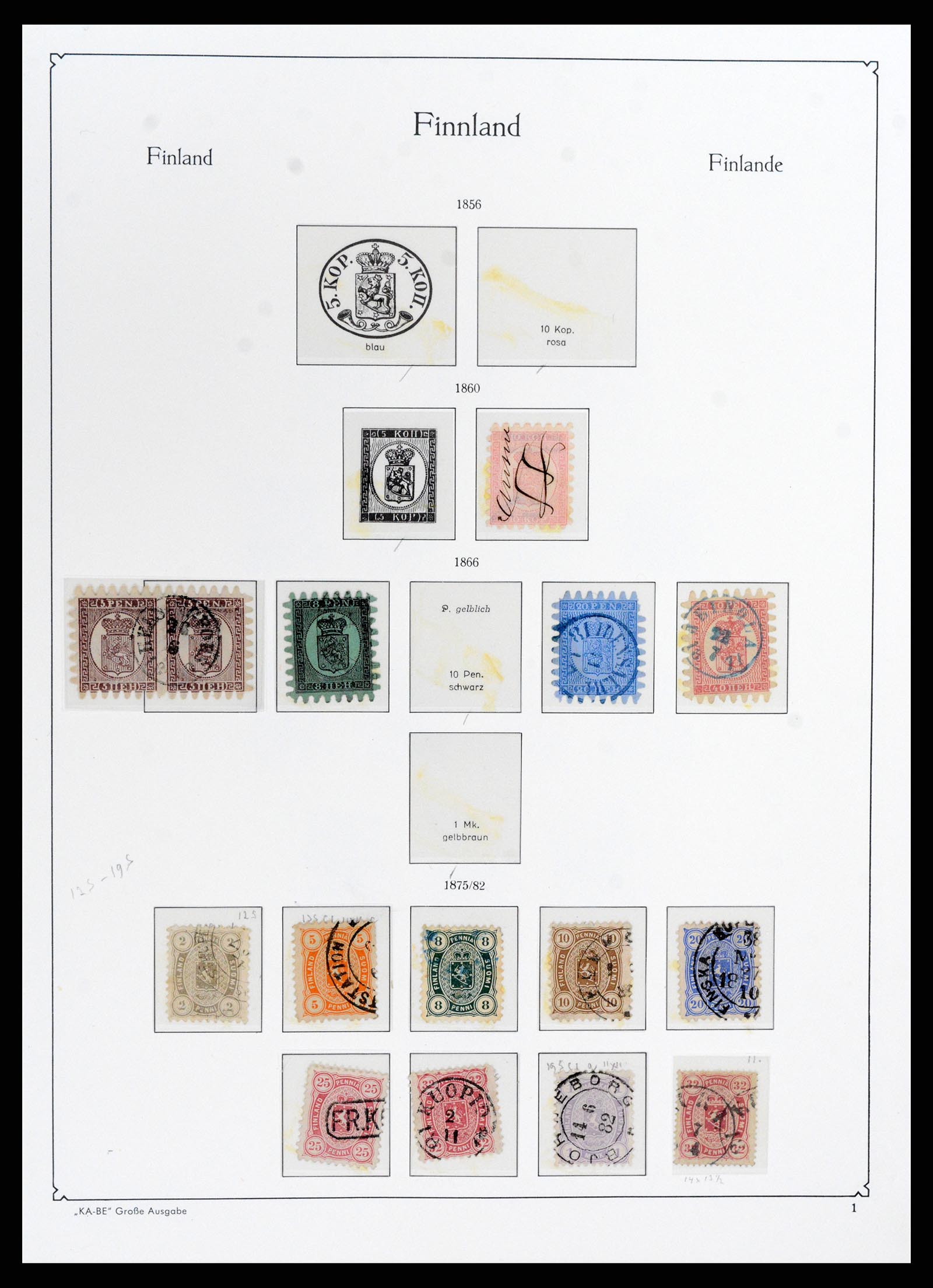 37800 001 - Postzegelverzameling 37800 Finland 1860-2005.