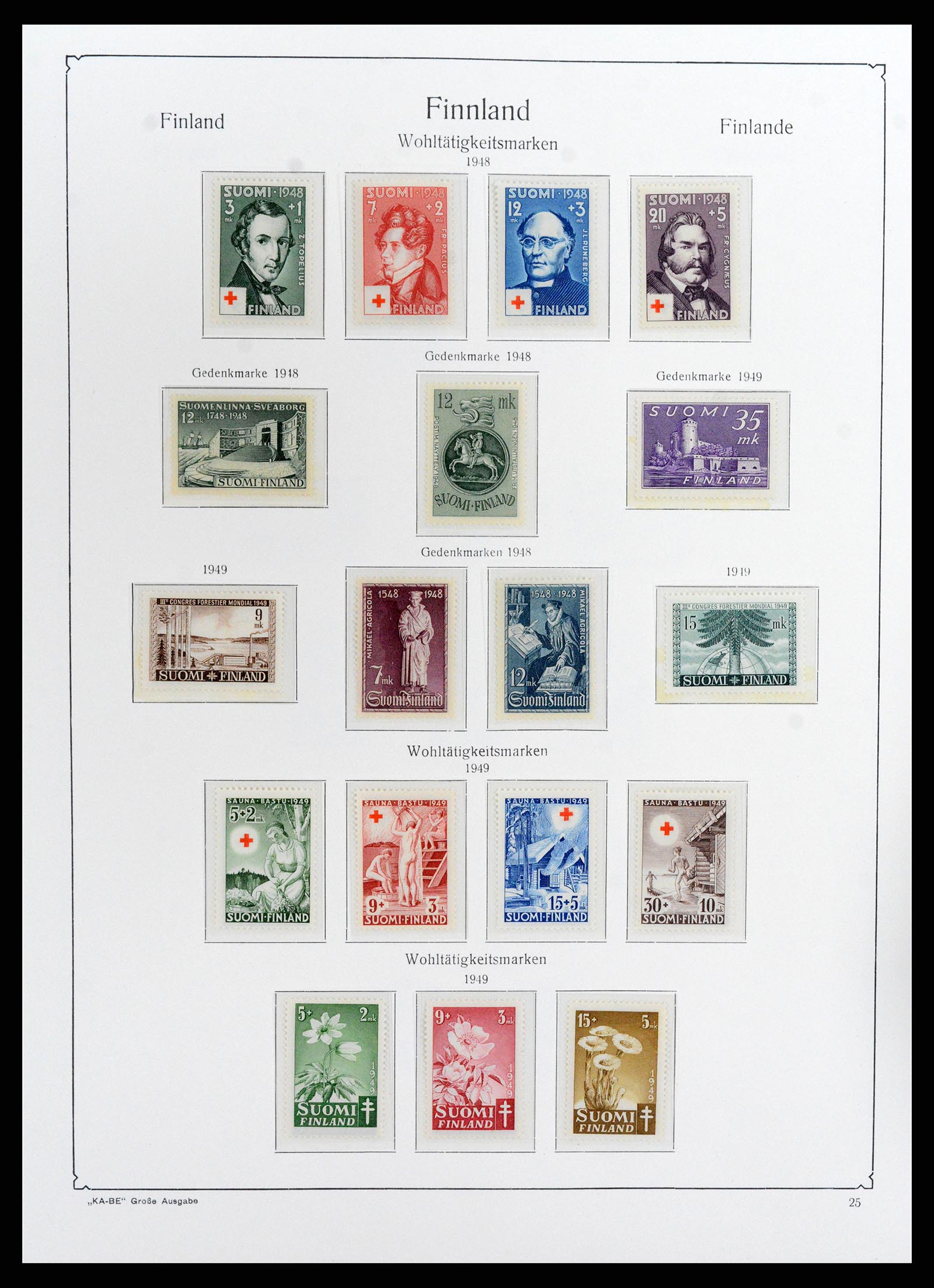 37800 033 - Postzegelverzameling 37800 Finland 1860-2005.
