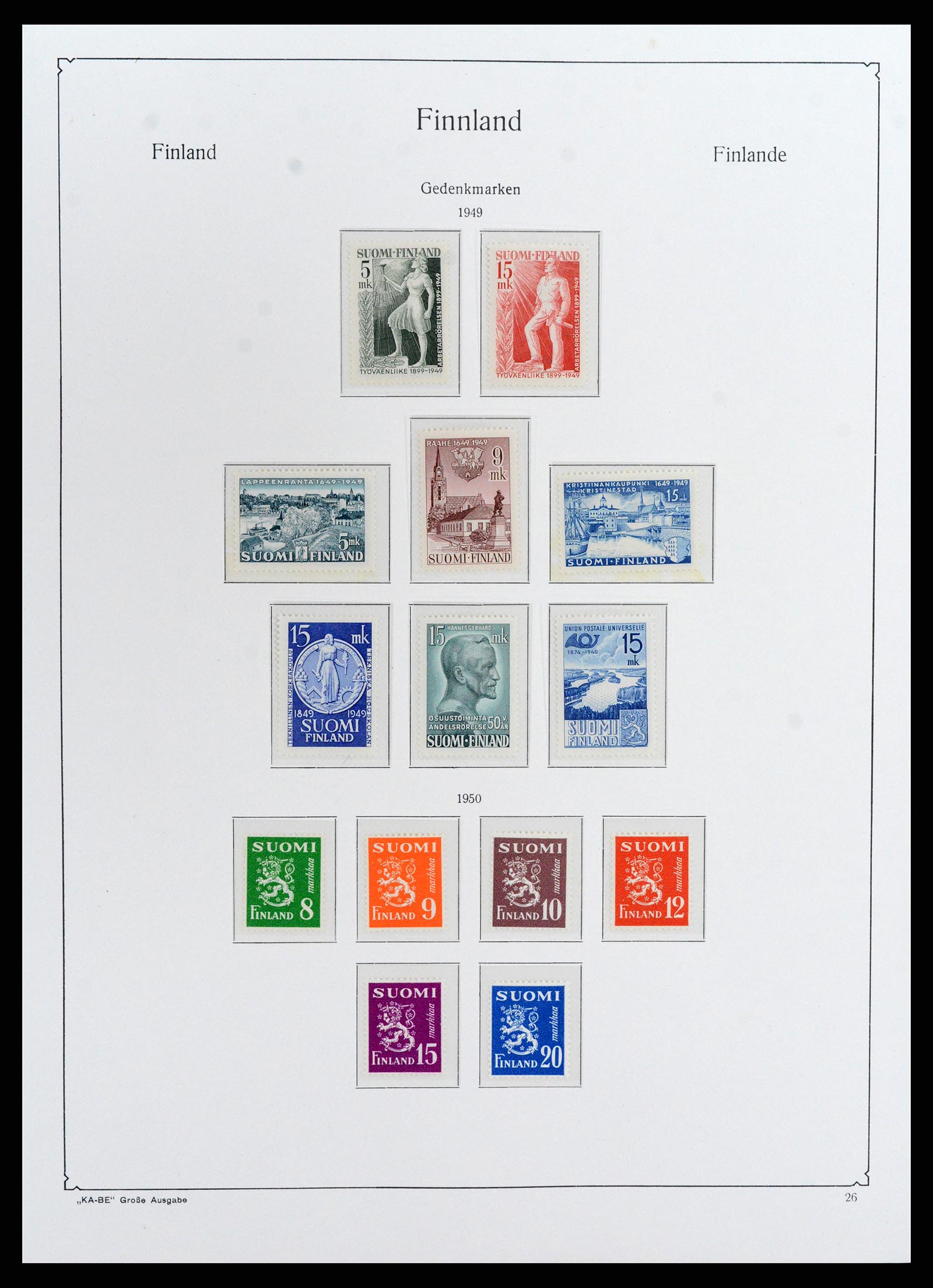 37800 034 - Postzegelverzameling 37800 Finland 1860-2005.