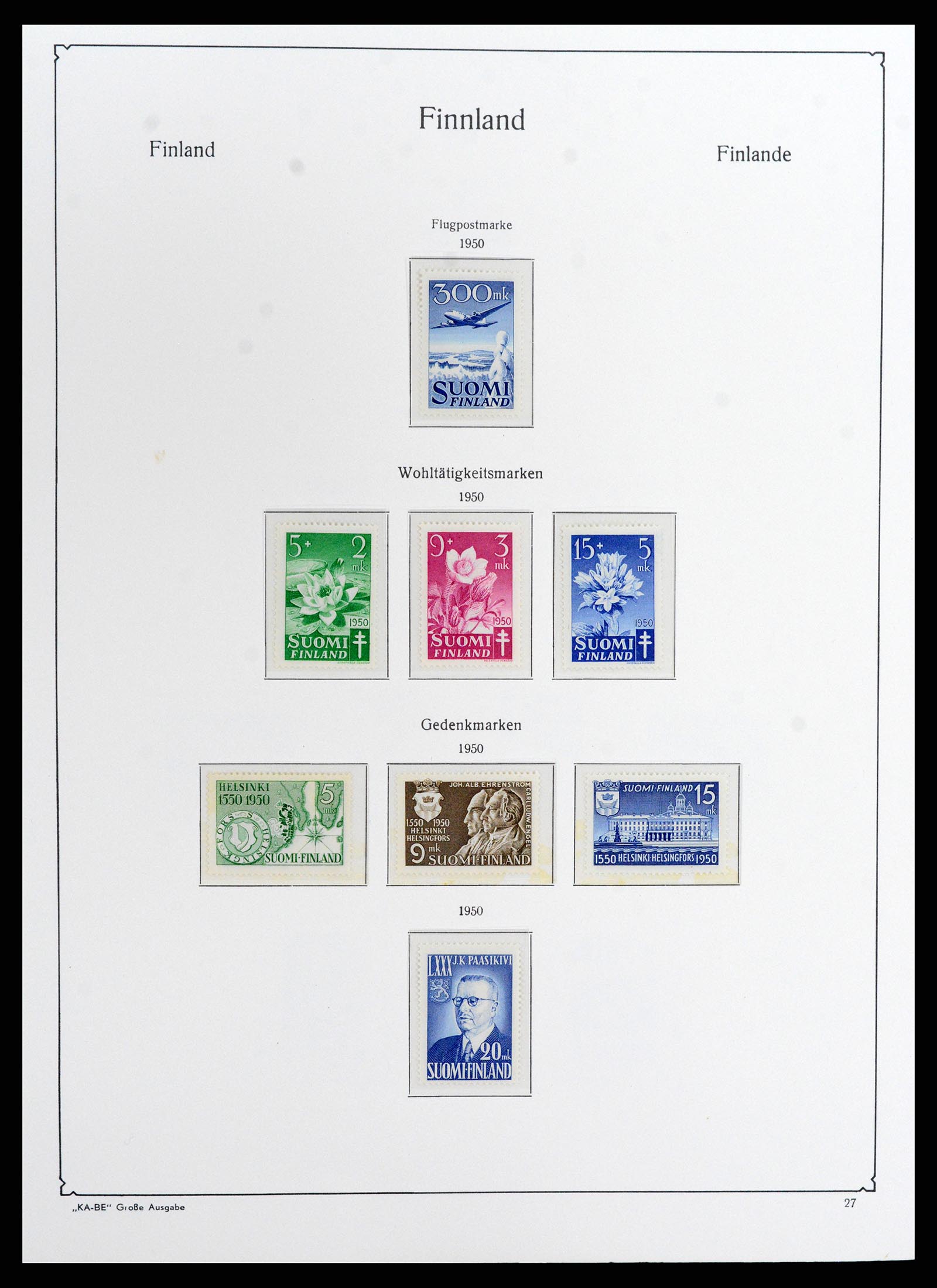 37800 035 - Postzegelverzameling 37800 Finland 1860-2005.