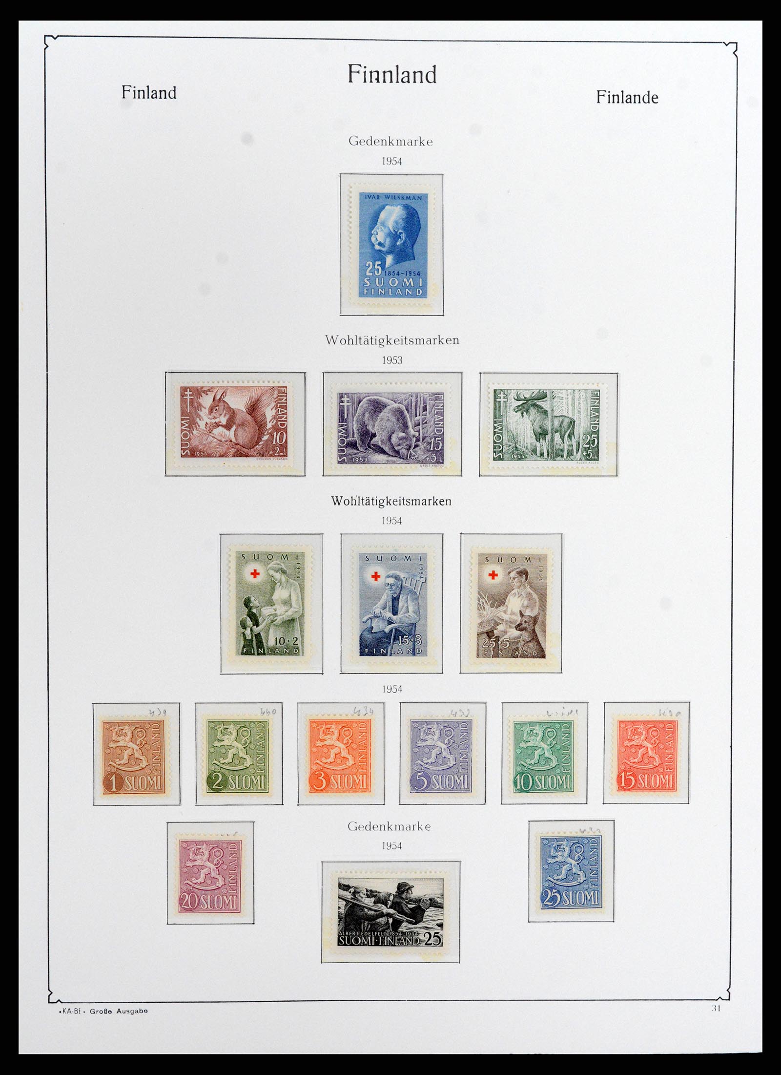 37800 039 - Postzegelverzameling 37800 Finland 1860-2005.