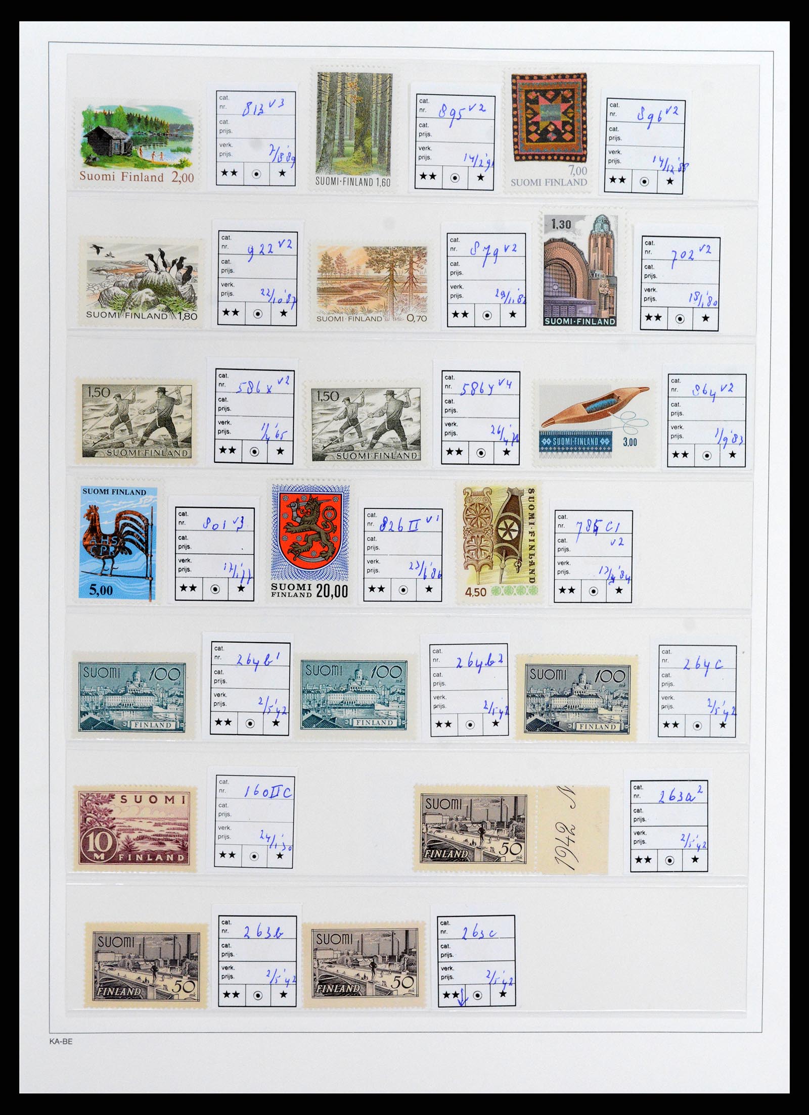 37800 055 - Postzegelverzameling 37800 Finland 1860-2005.