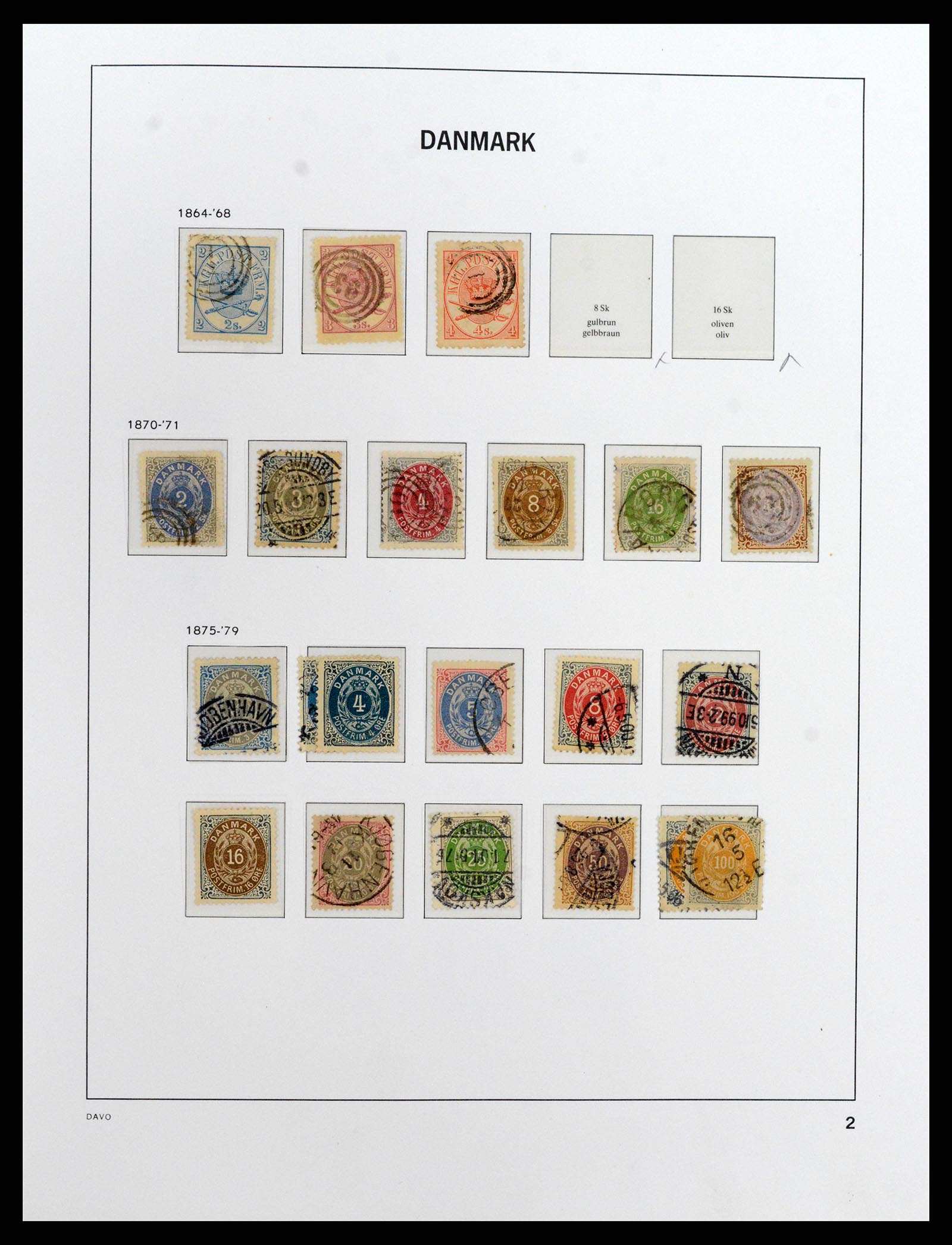 37801 002 - Postzegelverzameling 37801 Denemarken 1851-1999.