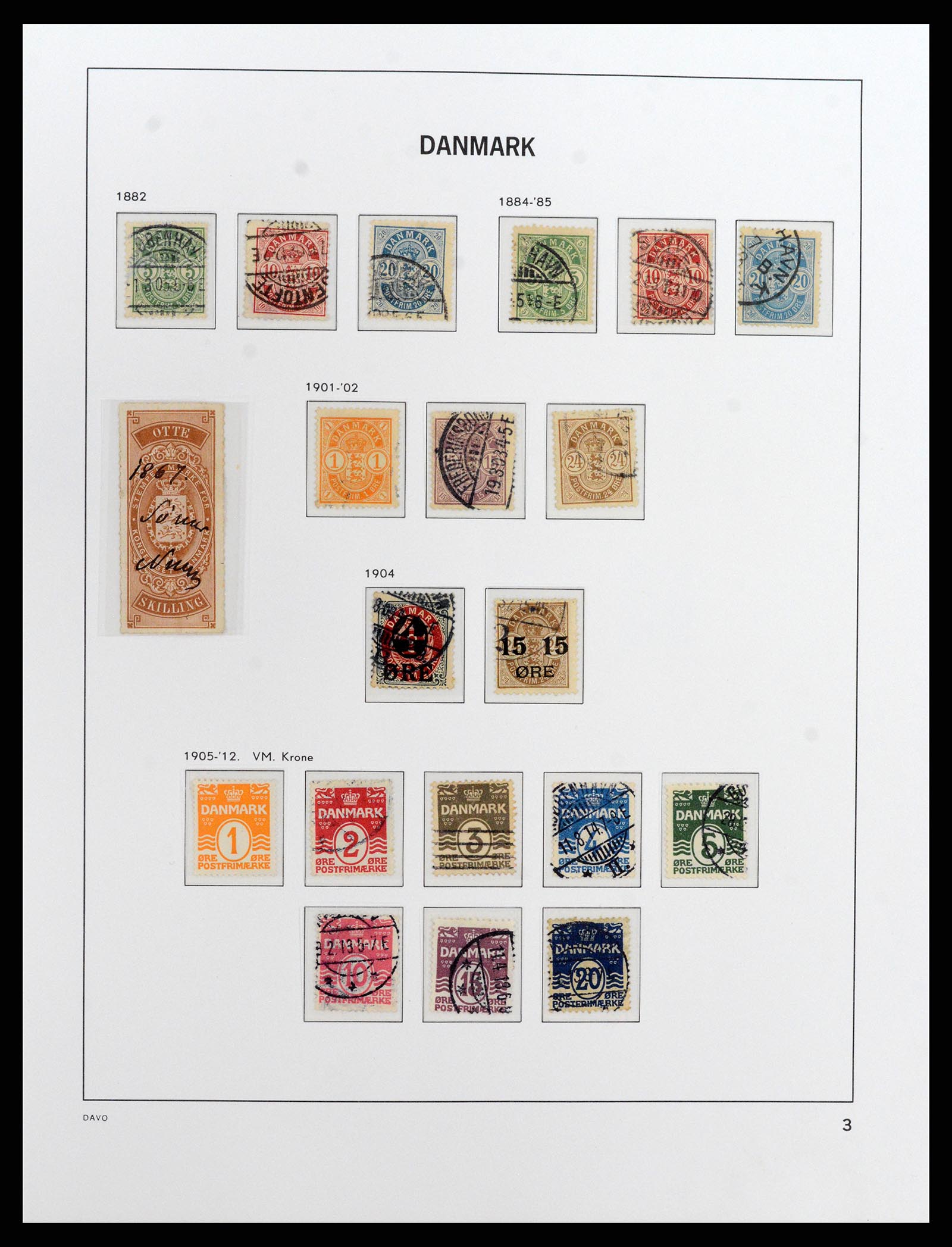 37801 003 - Postzegelverzameling 37801 Denemarken 1851-1999.