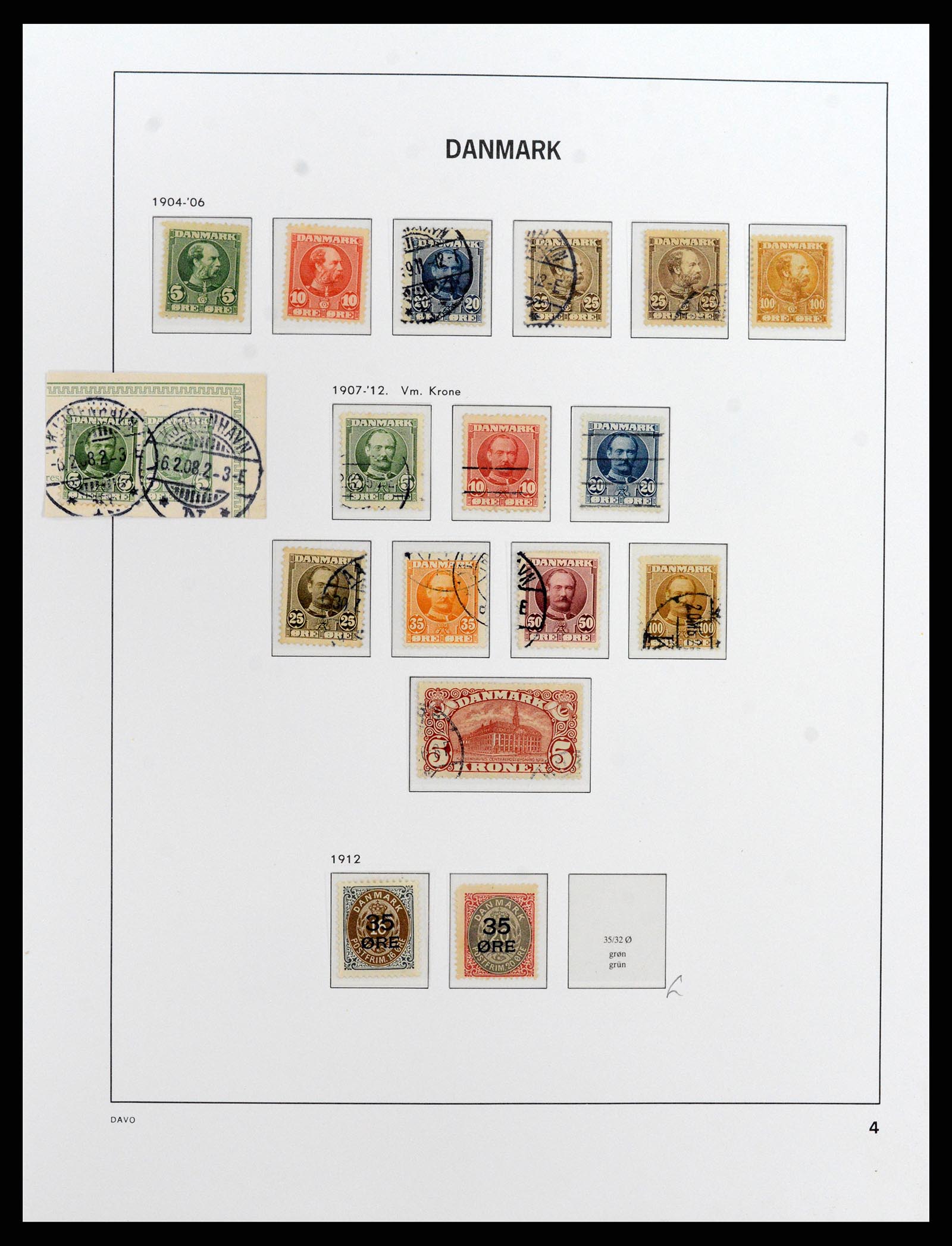 37801 004 - Postzegelverzameling 37801 Denemarken 1851-1999.