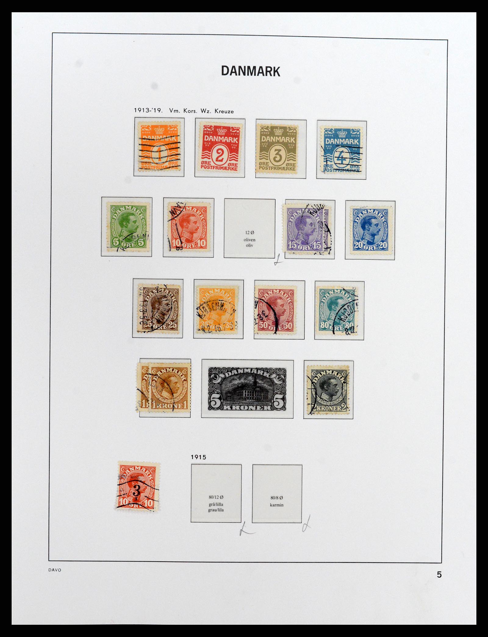 37801 005 - Postzegelverzameling 37801 Denemarken 1851-1999.