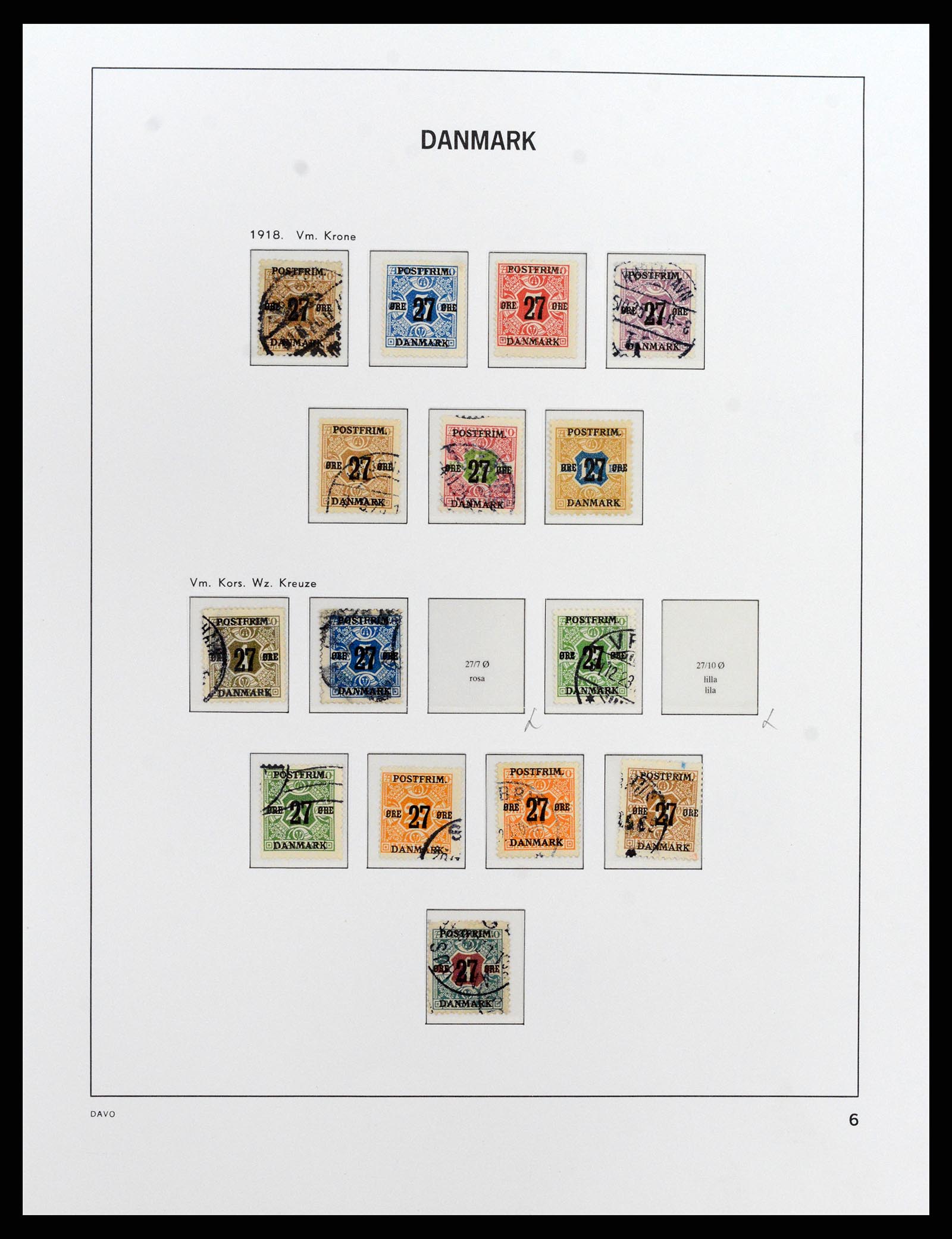37801 006 - Postzegelverzameling 37801 Denemarken 1851-1999.