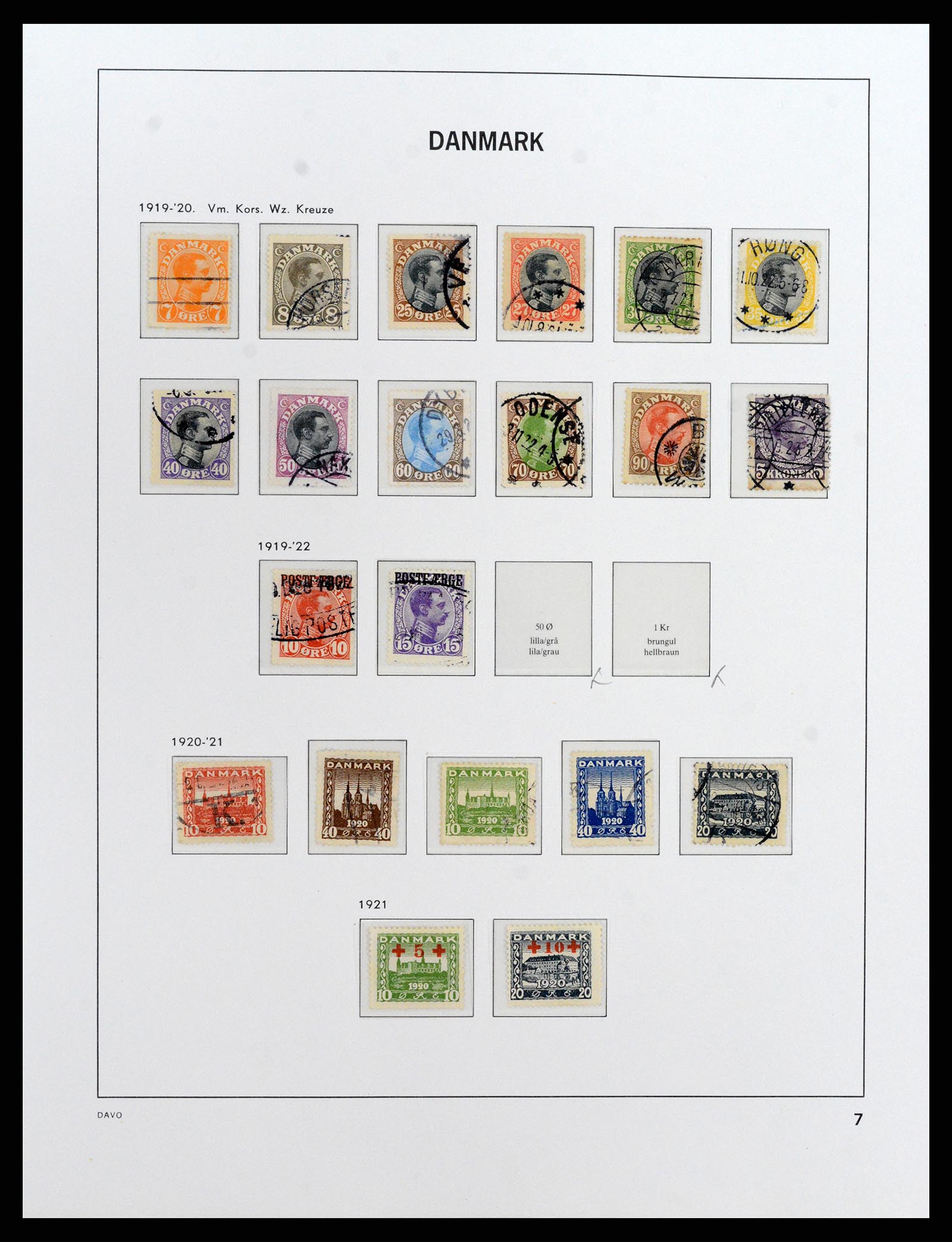37801 007 - Postzegelverzameling 37801 Denemarken 1851-1999.