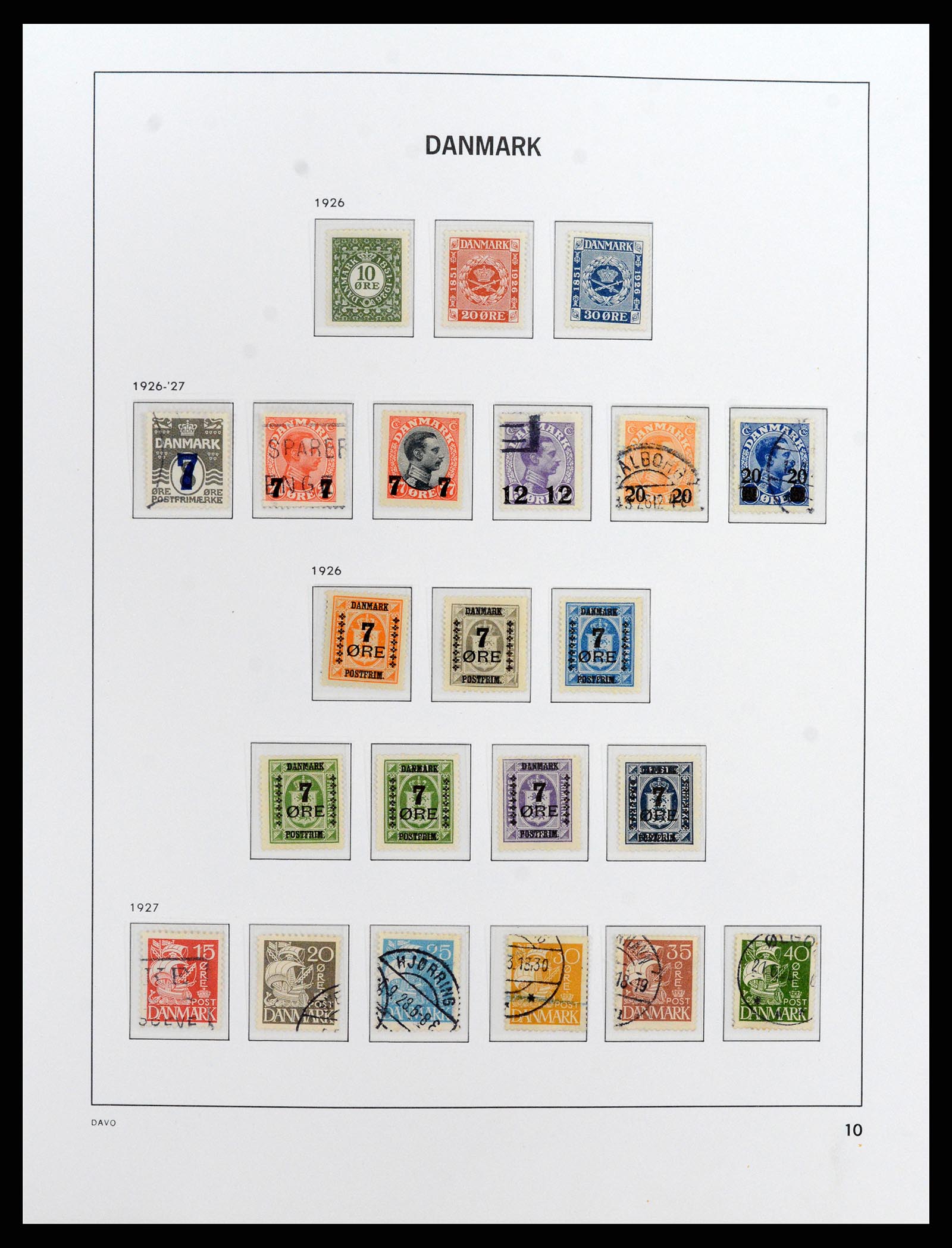 37801 010 - Postzegelverzameling 37801 Denemarken 1851-1999.