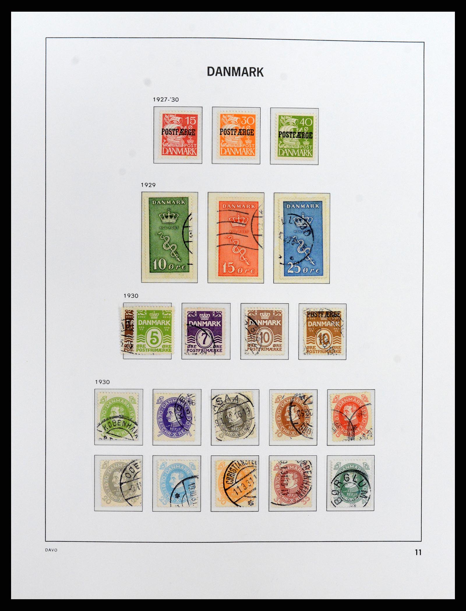 37801 011 - Postzegelverzameling 37801 Denemarken 1851-1999.