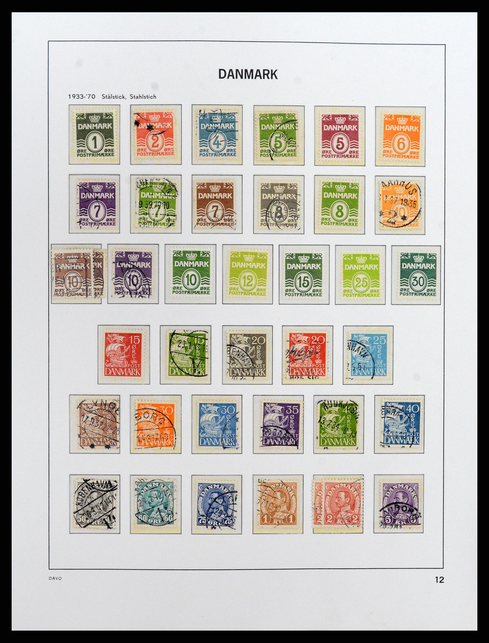 37801 012 - Postzegelverzameling 37801 Denemarken 1851-1999.