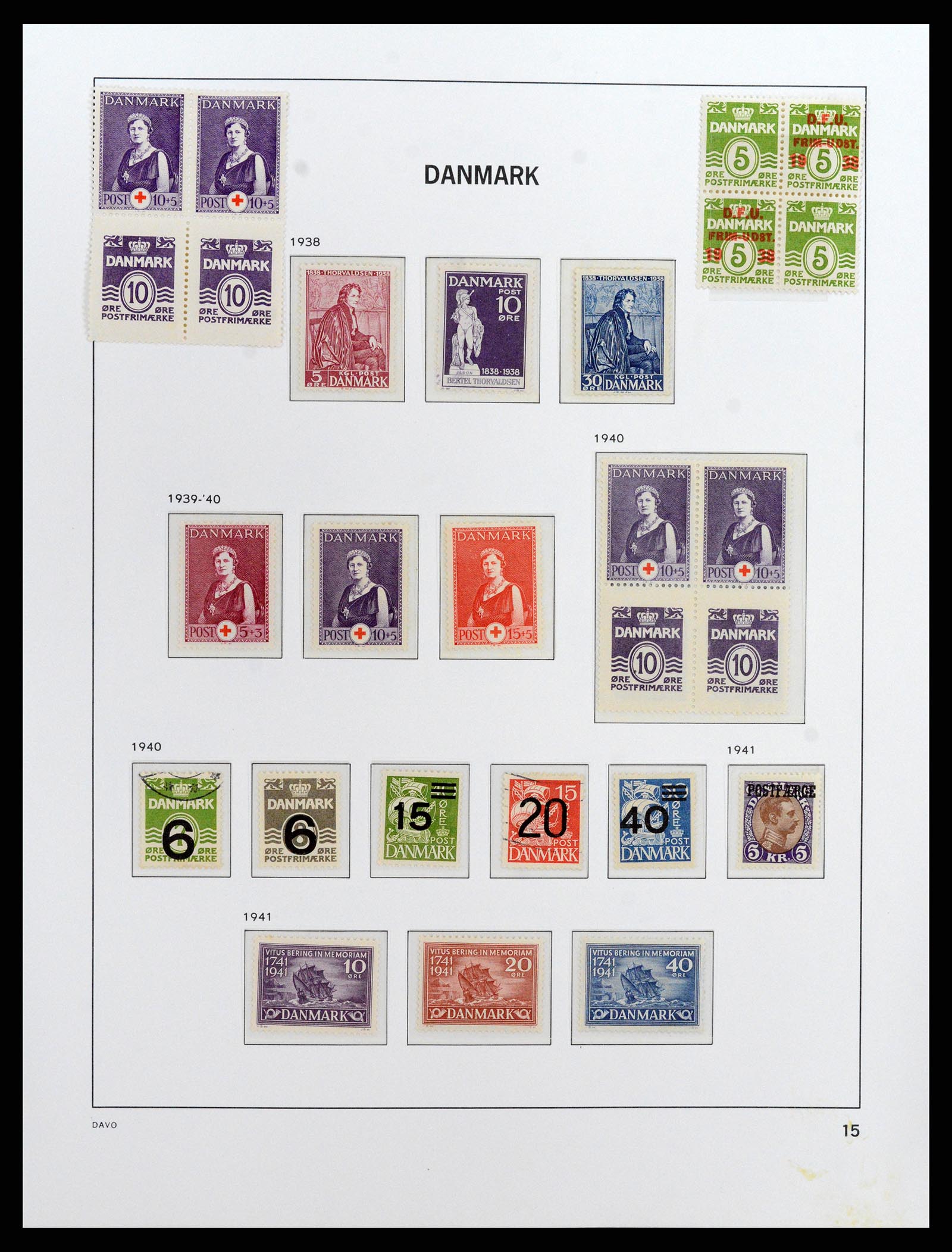 37801 015 - Postzegelverzameling 37801 Denemarken 1851-1999.