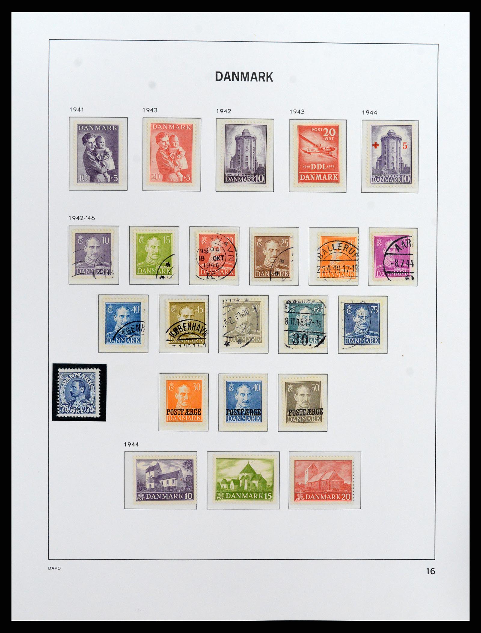 37801 016 - Postzegelverzameling 37801 Denemarken 1851-1999.