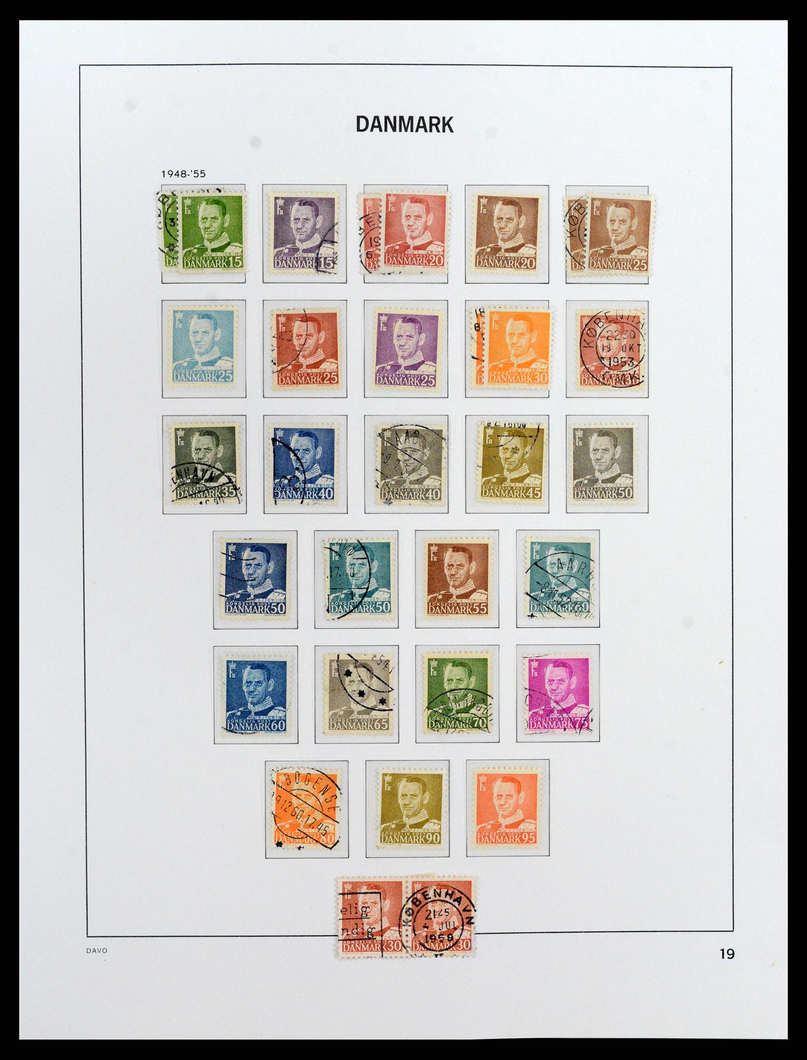 37801 019 - Postzegelverzameling 37801 Denemarken 1851-1999.